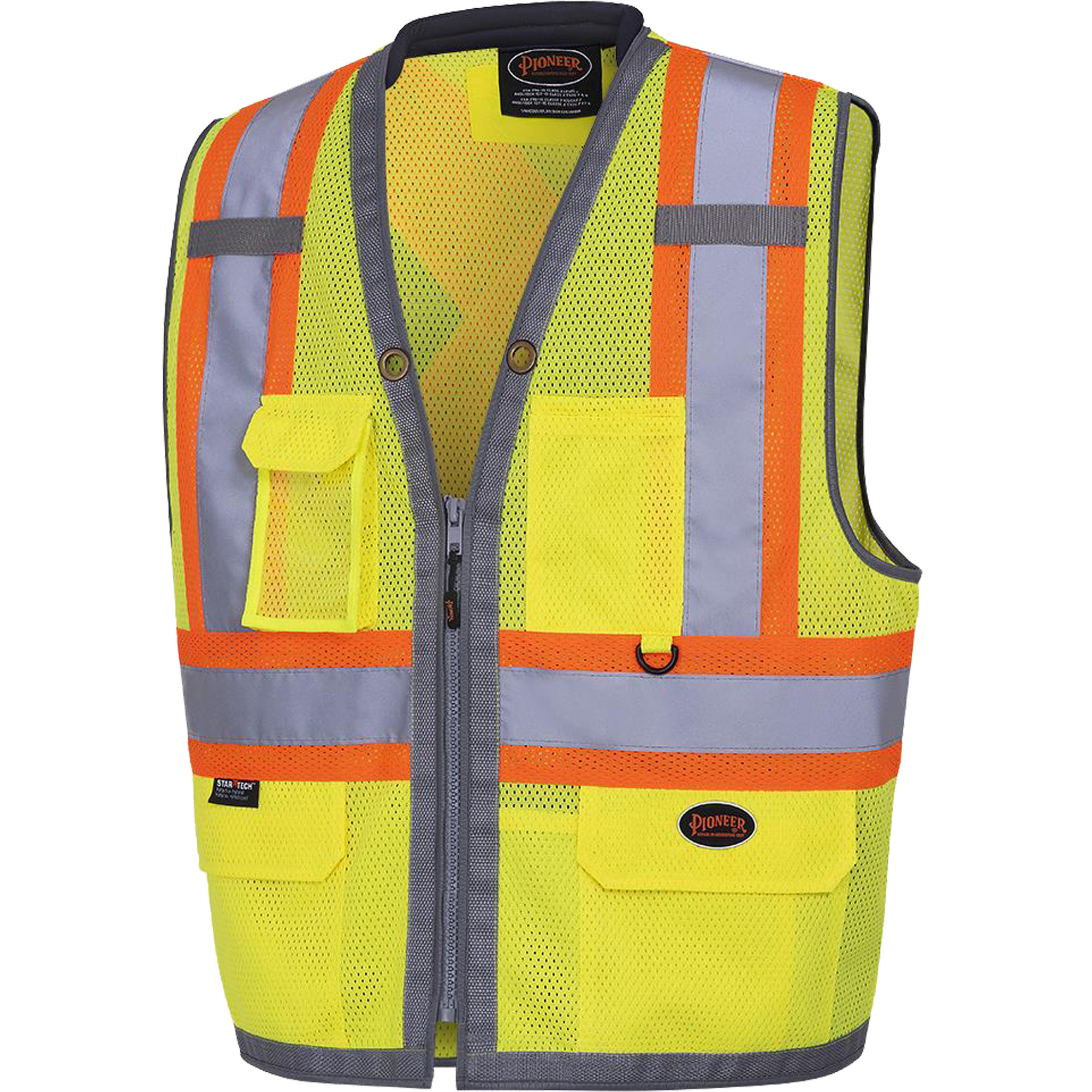 6675 Veste d'arpenteur en maille The Rock, Jaune lime haute visibilité, 4T-Grand, Polyester