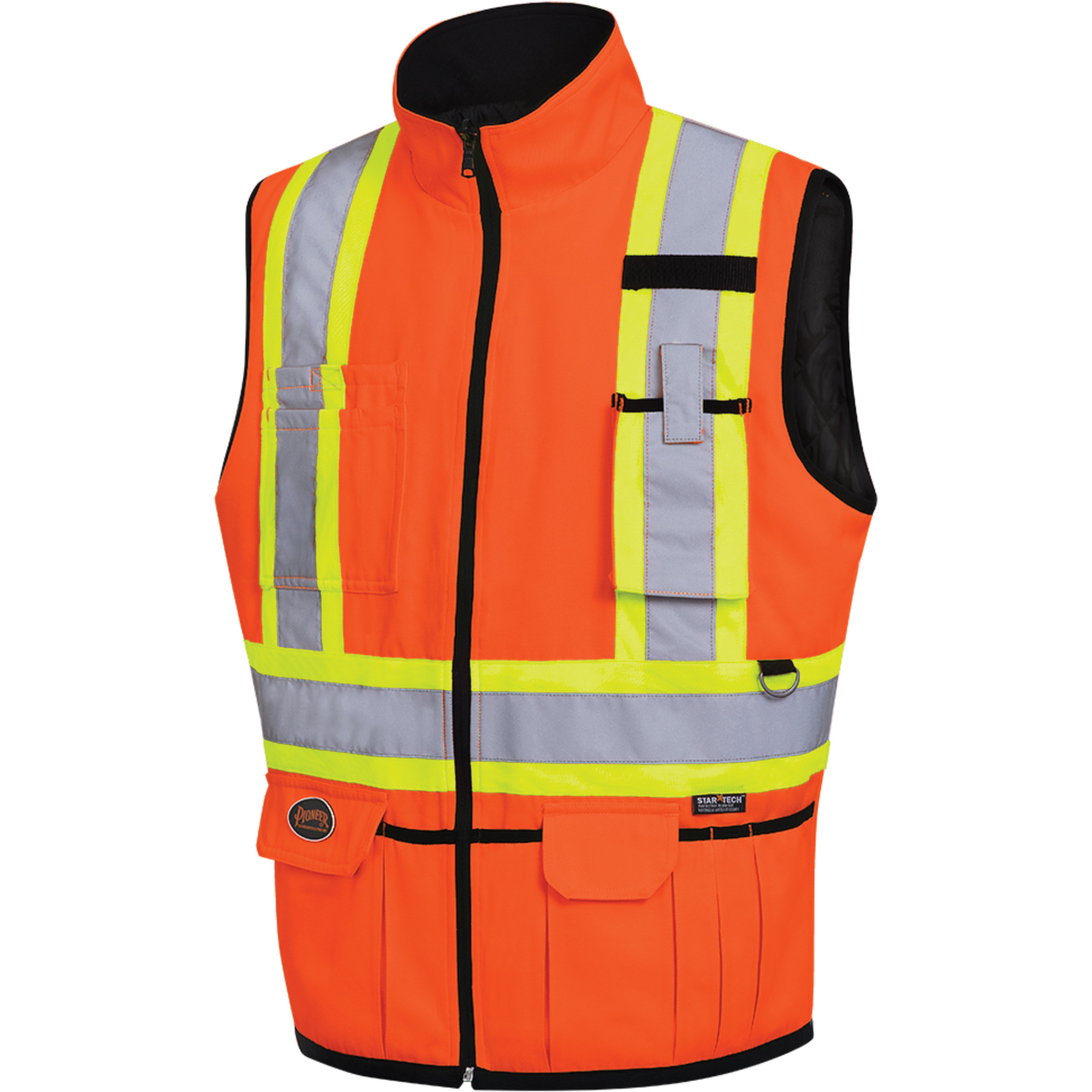 6688 Veste de sécurité isolée et réversible, Orange haute visibilité, 4T-Grand, Poly-coton