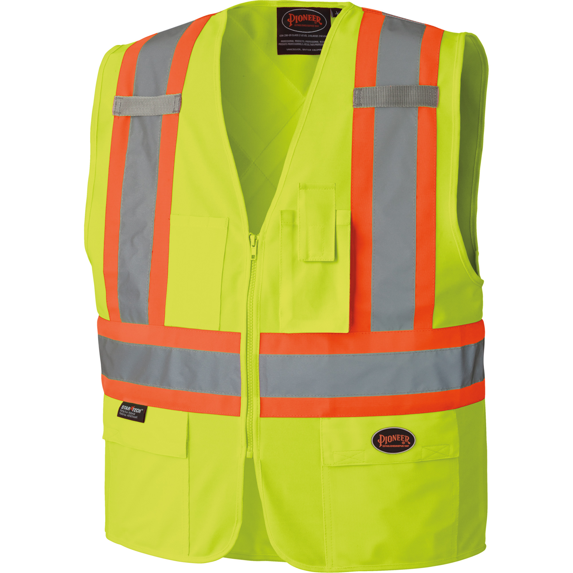 6689 Veste haute visibilité, Jaune lime haute visibilité, 5T-Grand, Polyester