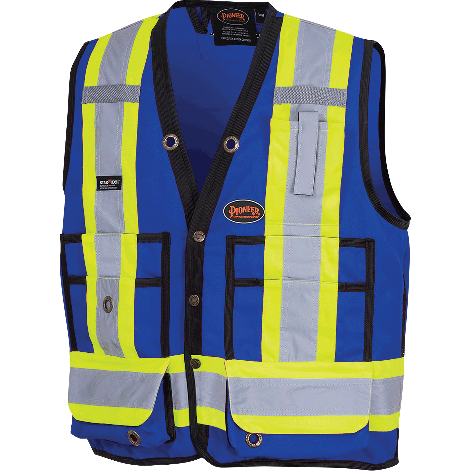 6692N Veste de sécurité pour arpenteur, Bleu royal, 3T-Grand, Polyester