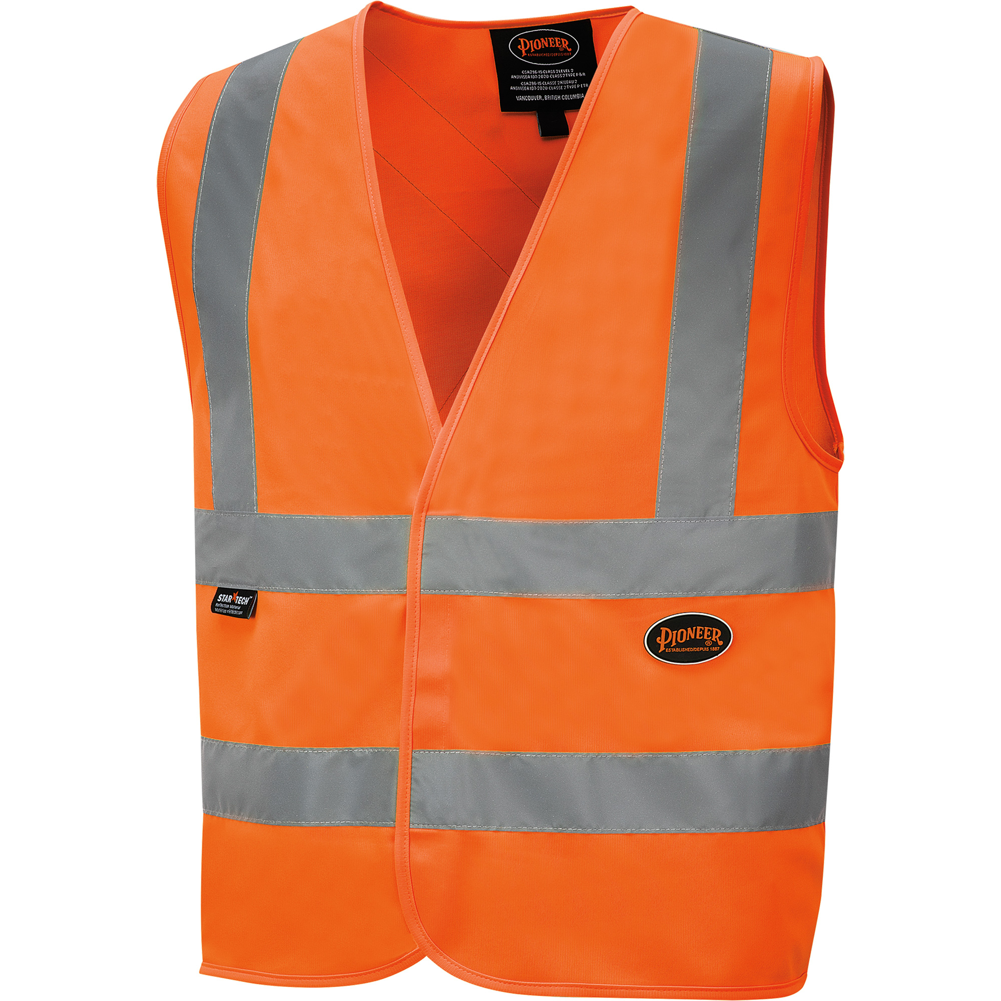 6885 Veste de sécurité haute visibilité en tricot chaîne, Orange haute visibilité, 5T-Grand, Polyester