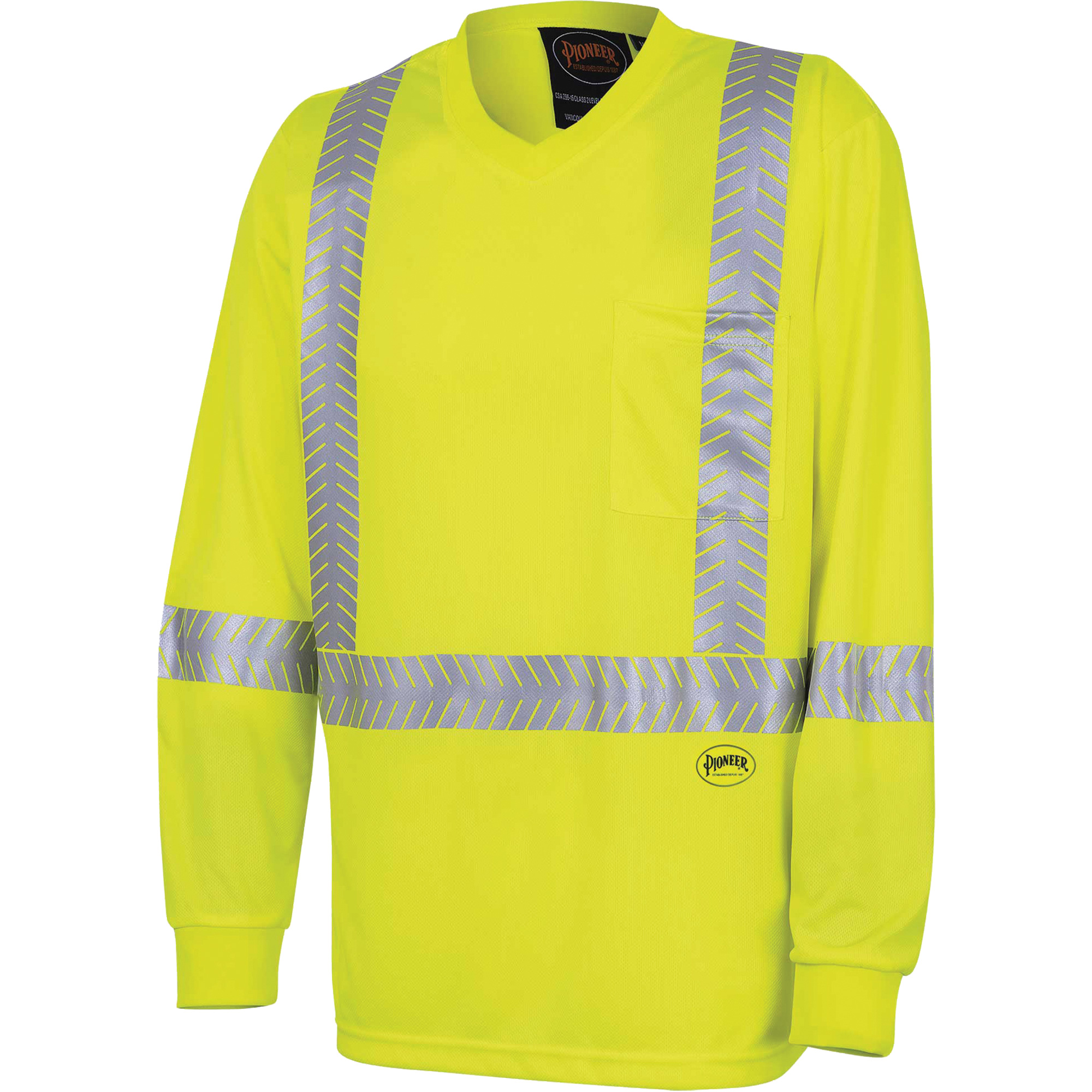 6905A Chandail de sécurité à manches longues ultra respirant et ultra frais, 4T-Grand, Jaune lime haute visibilité