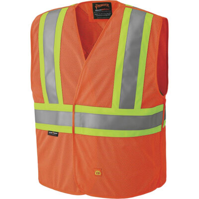 6914A Veste de sécurité ignifugée, Orange haute visibilité, 2T-Grand/3T-Grand, Polyester