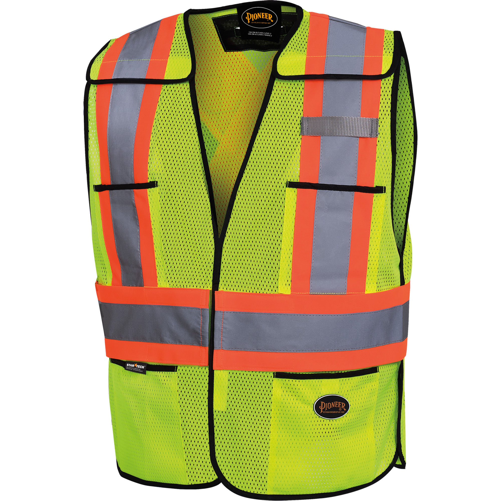 6927 Veste de sécurité, Jaune lime haute visibilité, Polyester