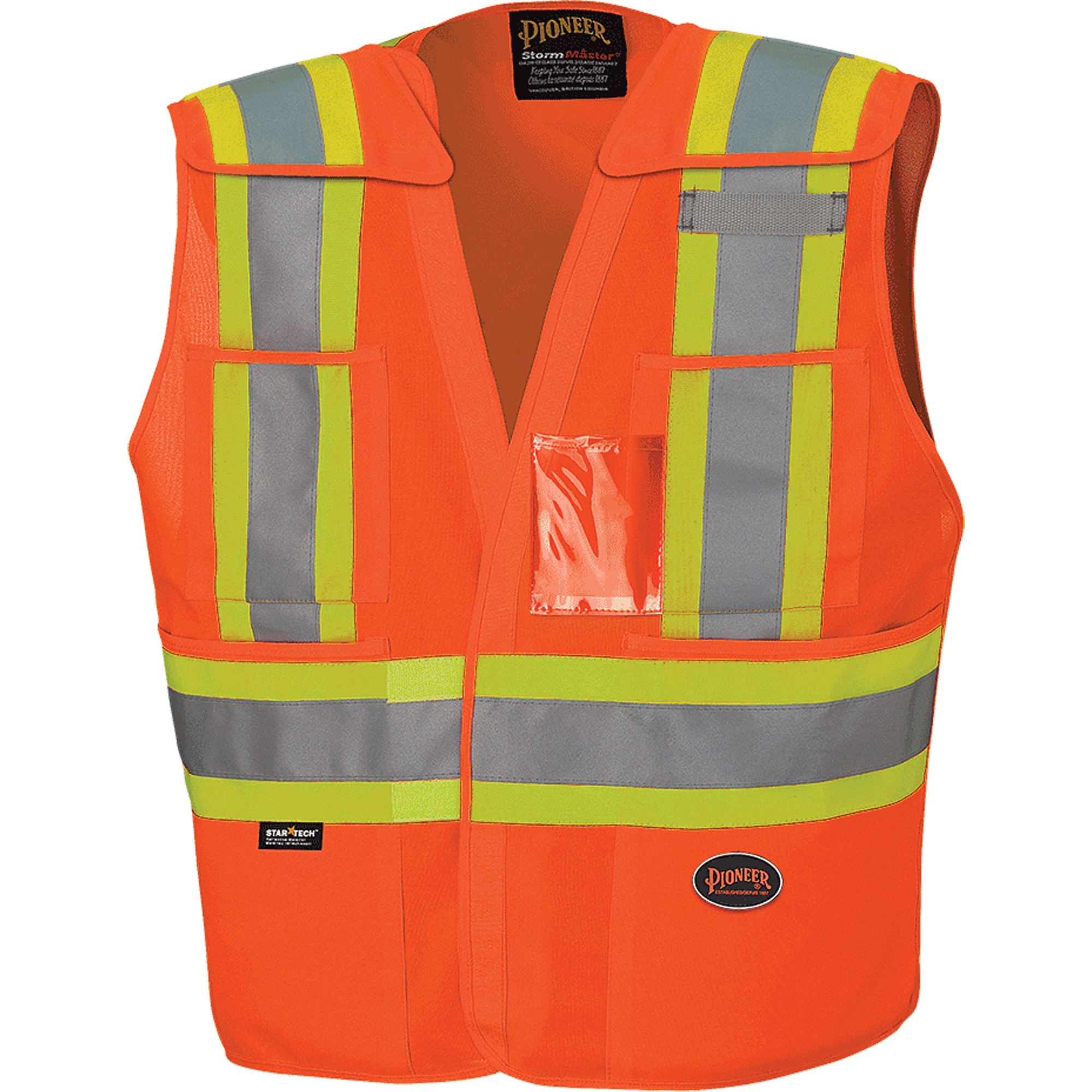 6930 Veste de sécurité détachable à épaules tombantes, Orange haute visibilité, Grand/T-Grand, Polyester