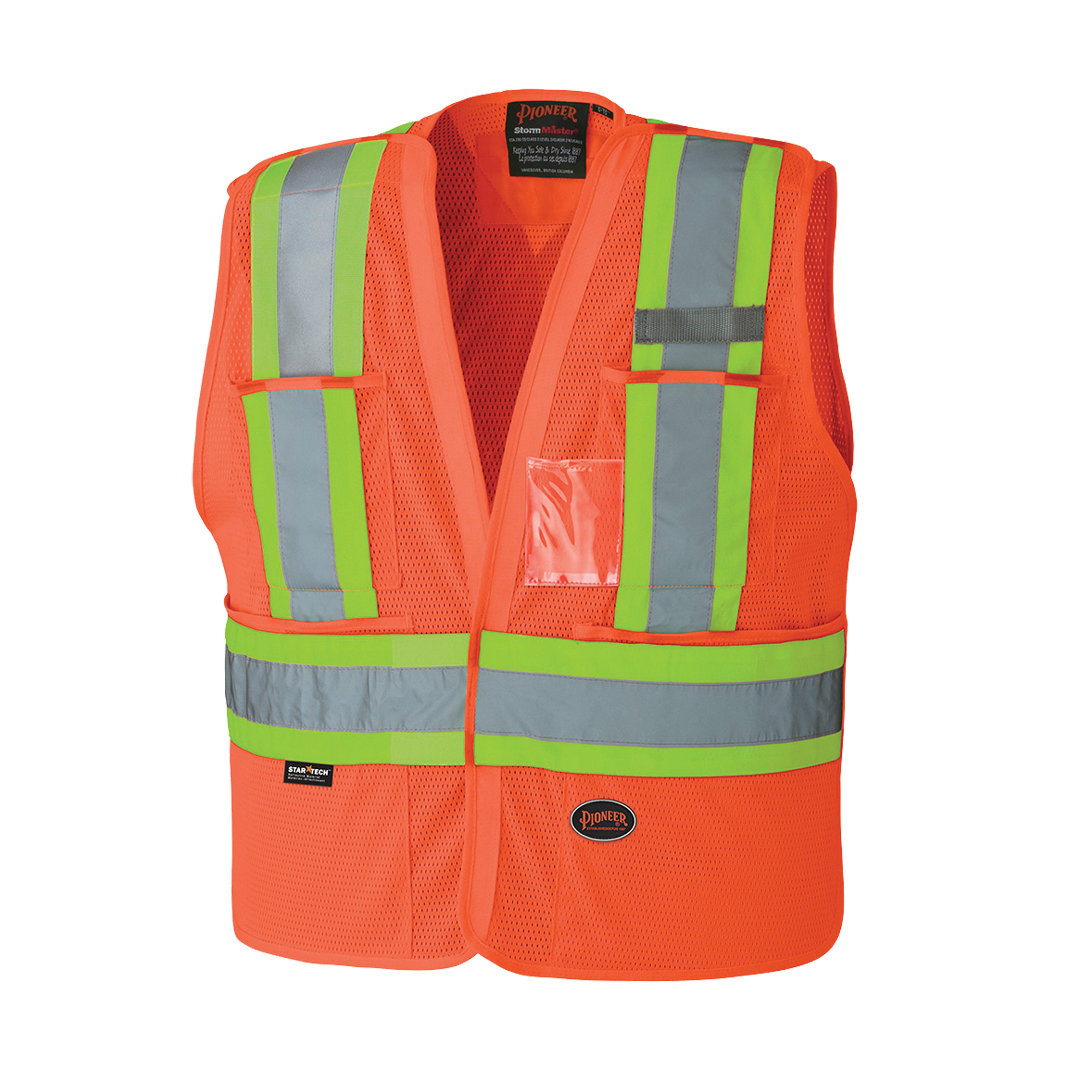 6932 Veste de sécurité détachable, Orange haute visibilité, Grand/T-Grand, Polyester