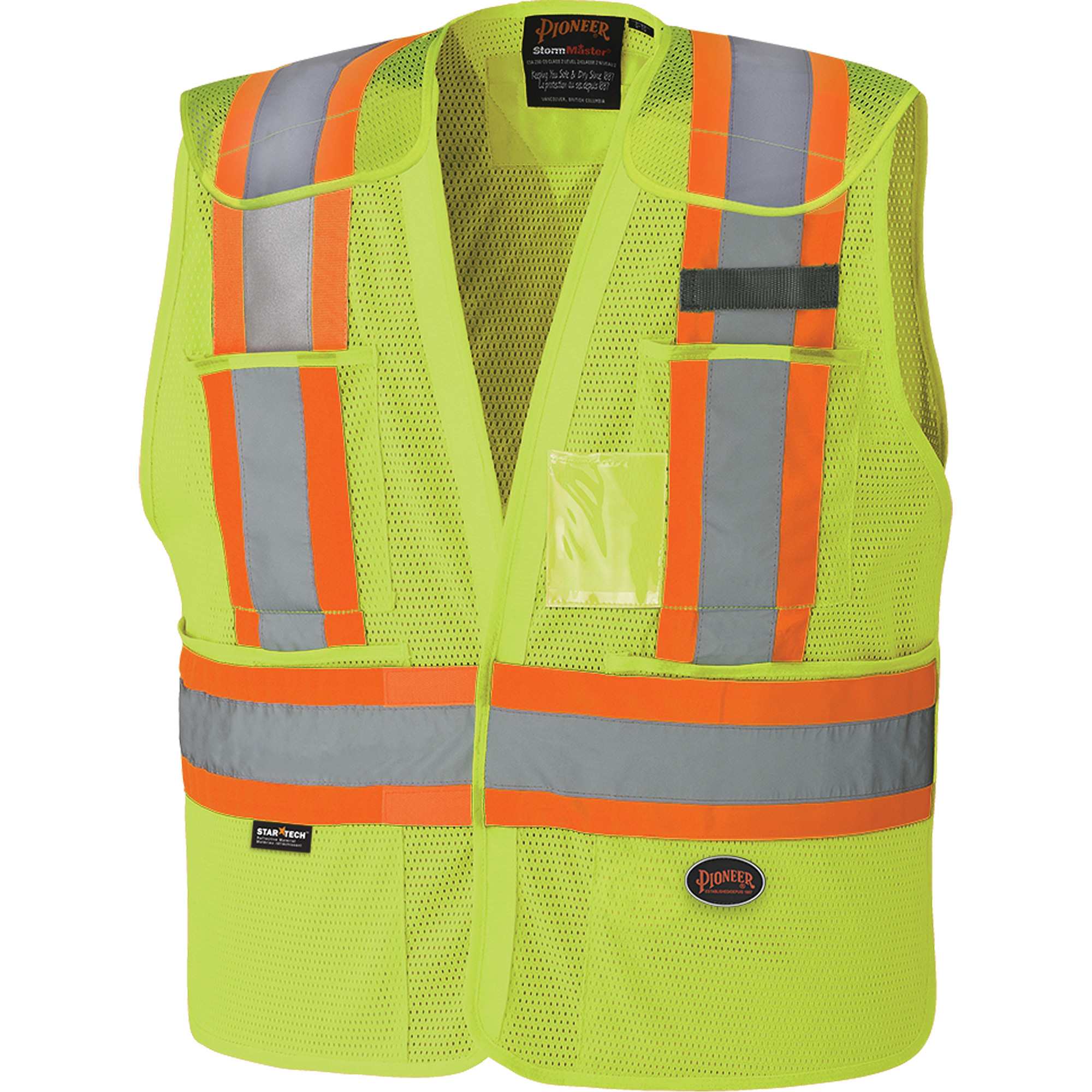 6933 Veste de sécurité détachable haute visibilité à épaules tombantes, Jaune lime haute visibilité, Moyen/Petit, Polyester