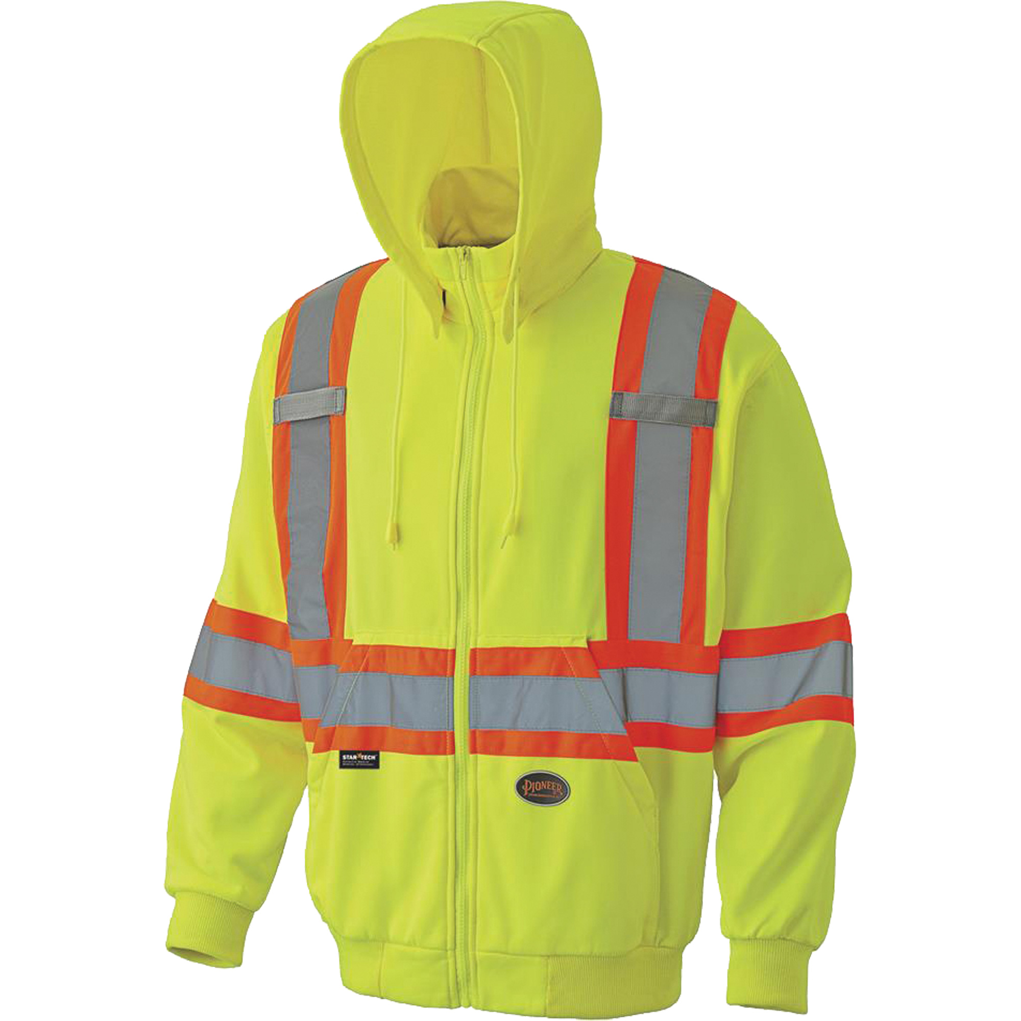 6941 Chandail capuche à fermeture éclair, 5T-Grand, Jaune haute visibilité