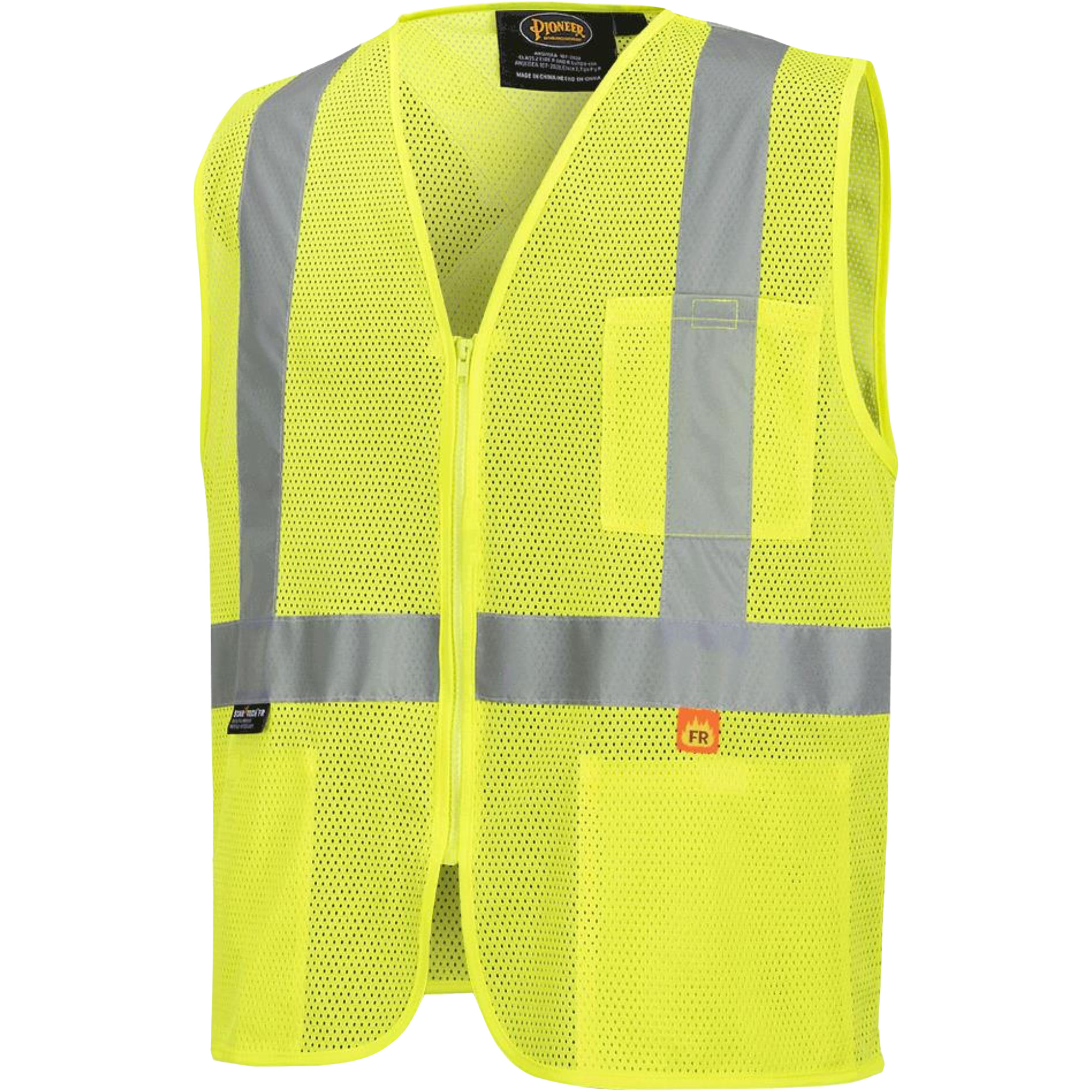 6944 Veste de sécurité ignifuge, Jaune lime haute visibilité, 4T-Grand, Polyester