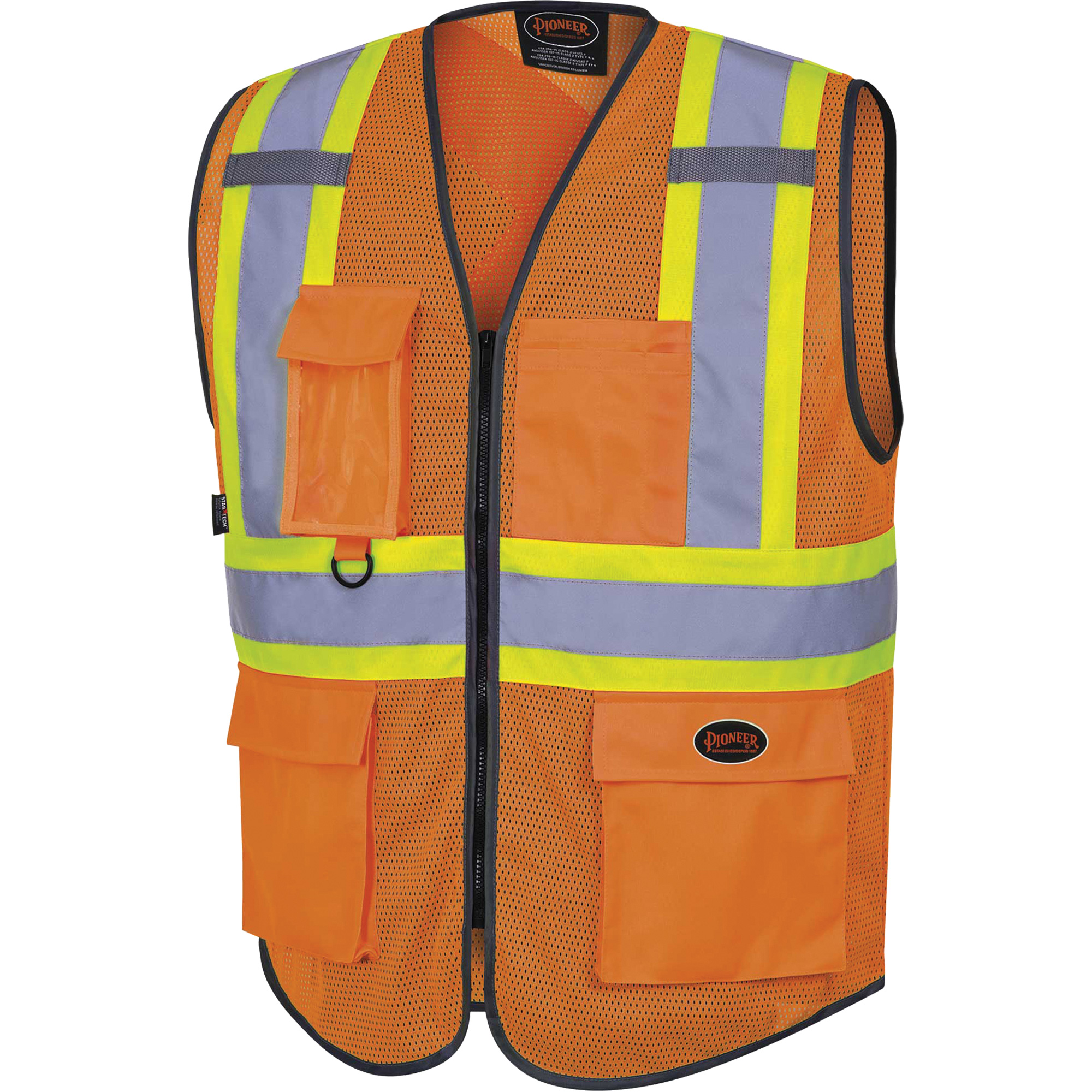6960 Veste de sécurité à maille en avant, Orange haute visibilité, Grand, Polyester