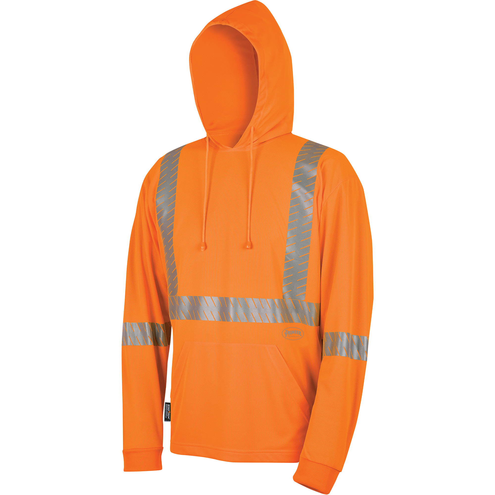 6964 Chandail à capuchon de sécurité en il-de-perdrix, 4T-Grand, Orange haute visibilité
