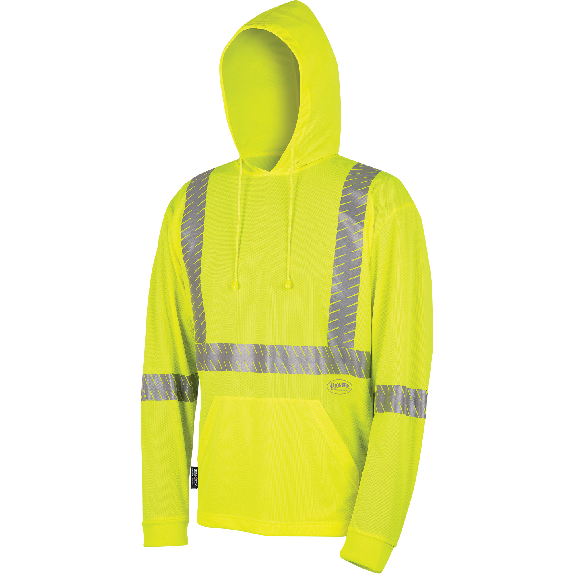 6965 Chandail à capuchon de sécurité en il-de-perdrix, Petit, Jaune lime haute visibilité