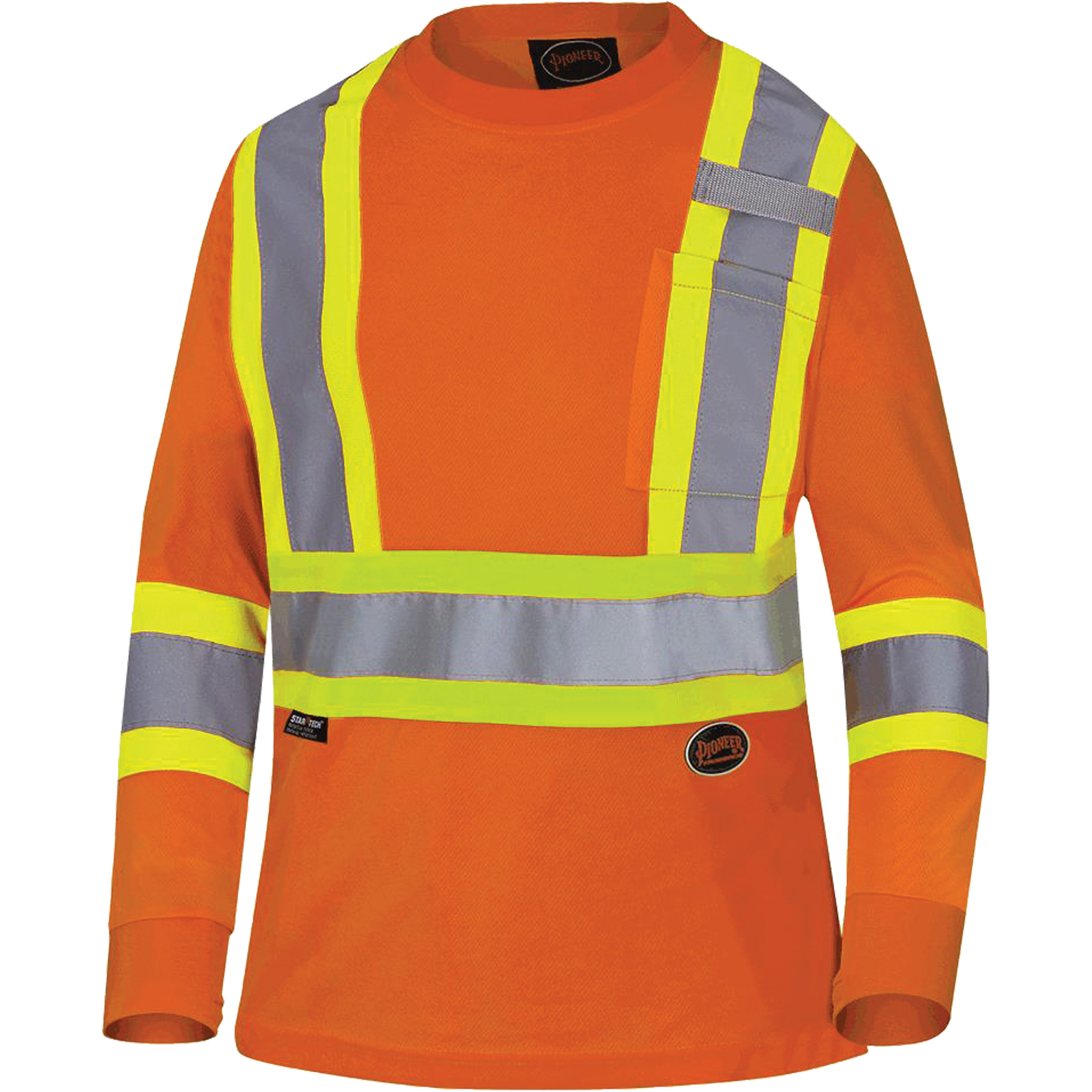 6968 T-shirt de sécurité en il-de-perdrix pour femme, Polyester, T-petit, Orange haute visibilité