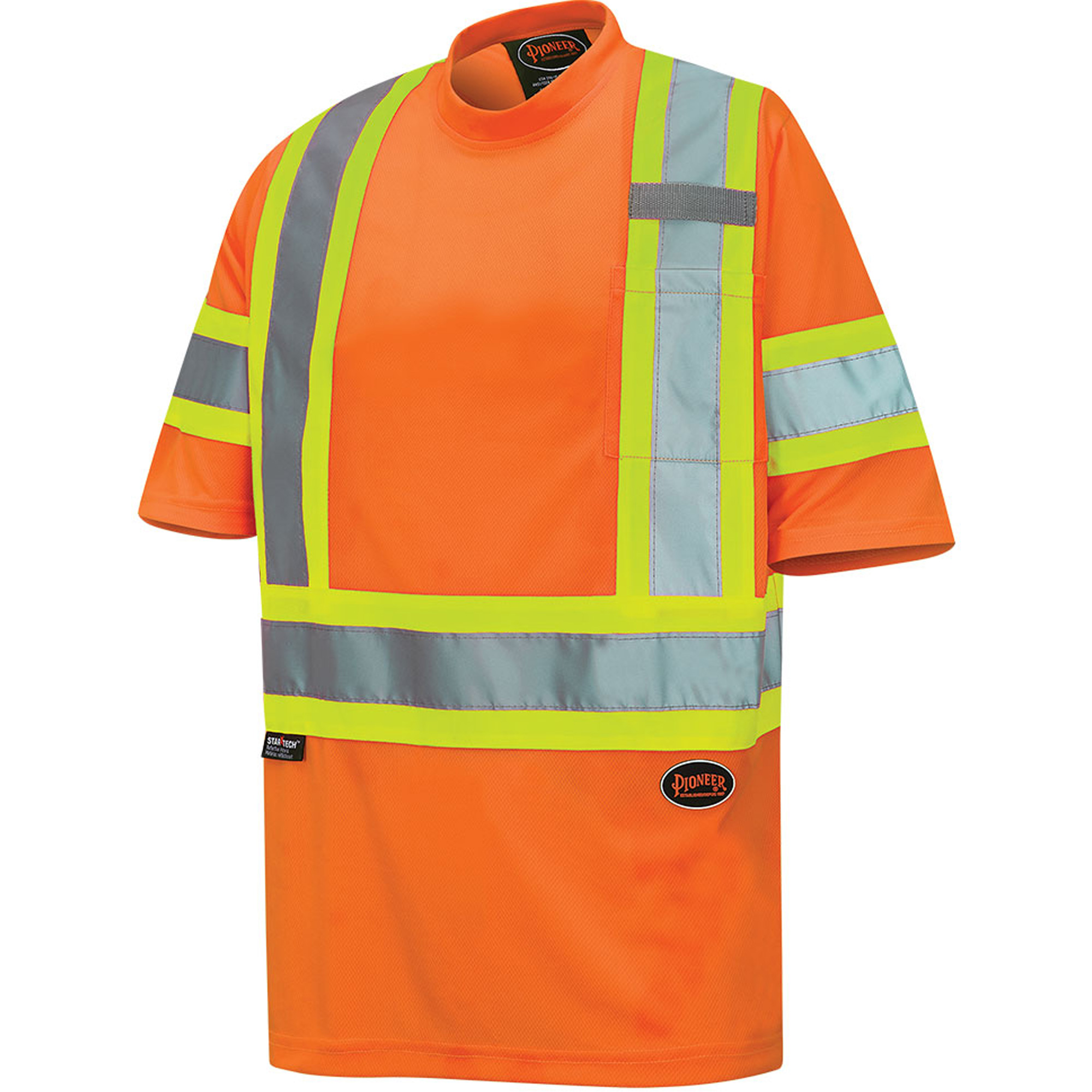 6970 T-shirt de sécurité en il-de-perdrix, Polyester, 5T-Grand, Orange haute visibilité