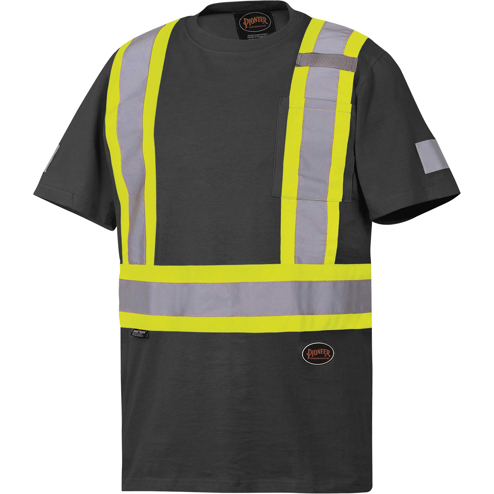 6976 T-shirt de sécurité, Coton, 3T-Grand, Noir