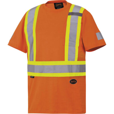 6978 T-shirt de sécurité, Coton, 3T-Grand, Orange