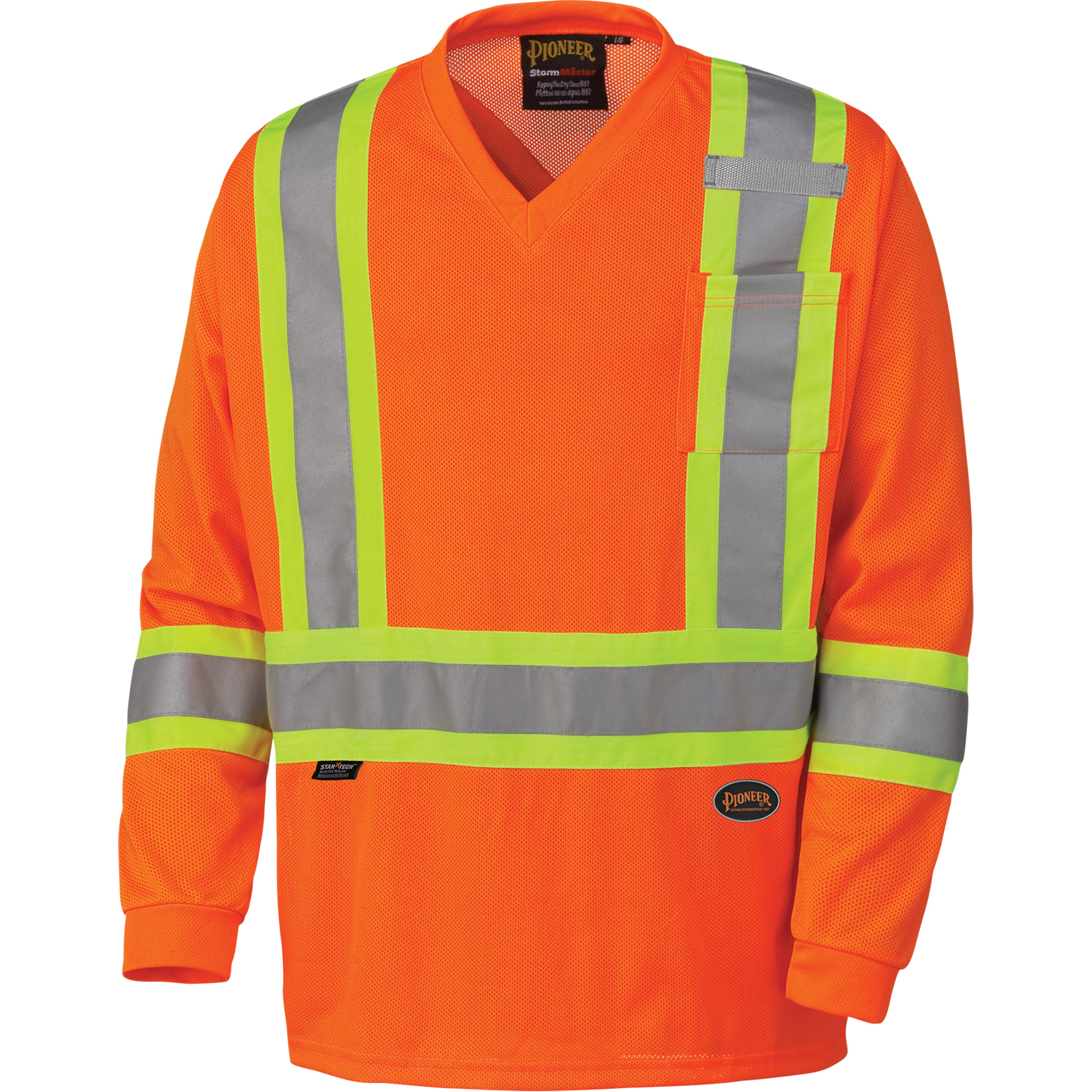 6984 Chandail de sécurité à manches longues pour circulation en micromaille, 5T-Grand, Orange haute visibilité