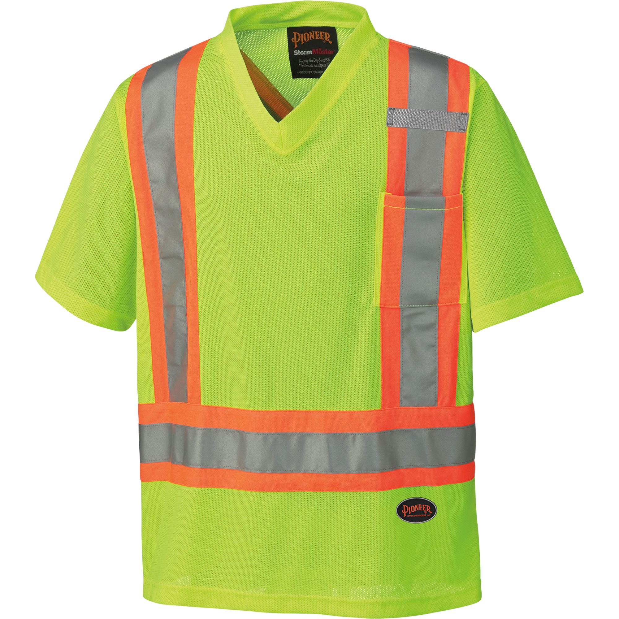 6989 Chandail pour la circulation en micromaille, T-Grand, Jaune lime haute visibilité