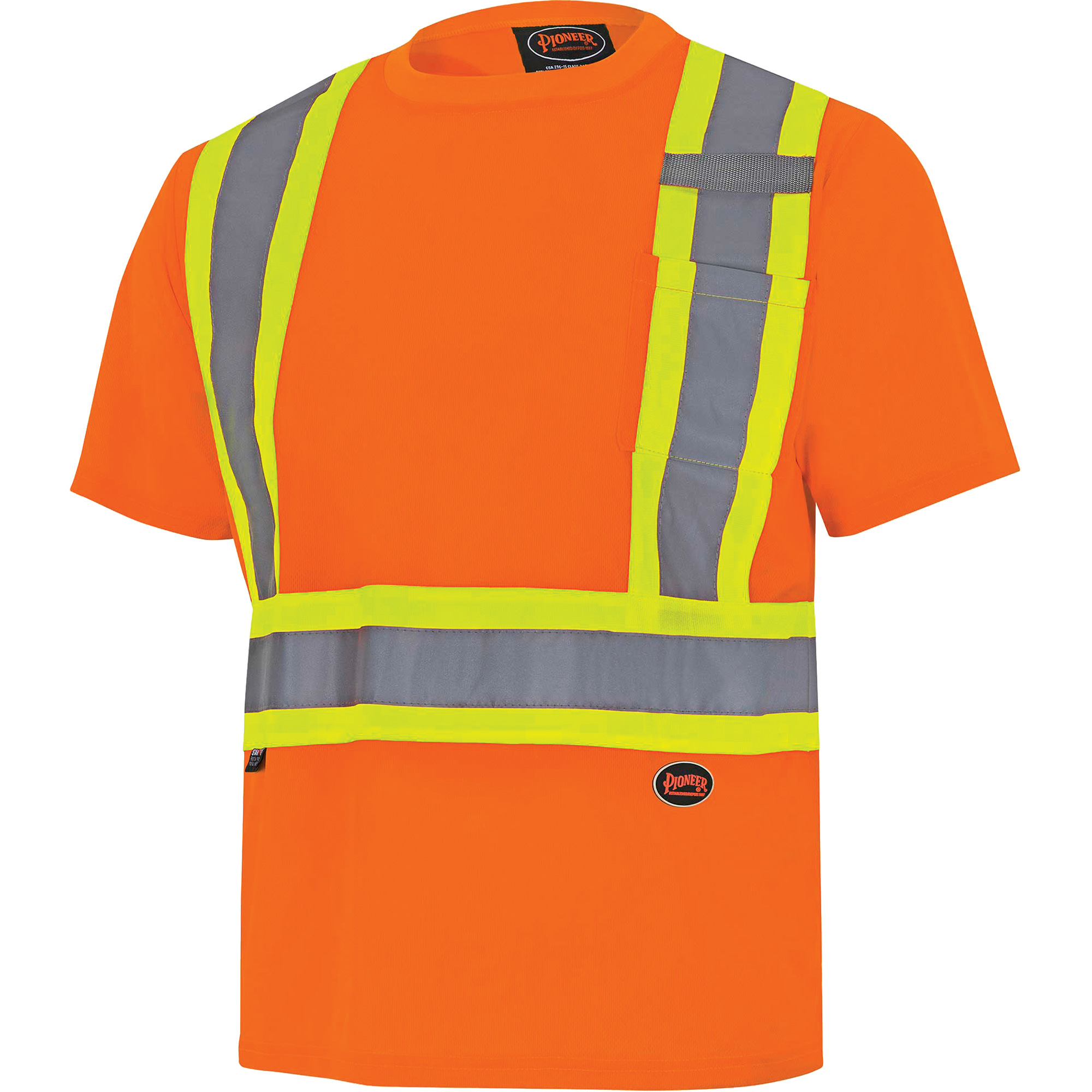 6990 Chandail de sécurité en il-de-perdrix, Polyester, 2T-Grand, Orange haute visibilité