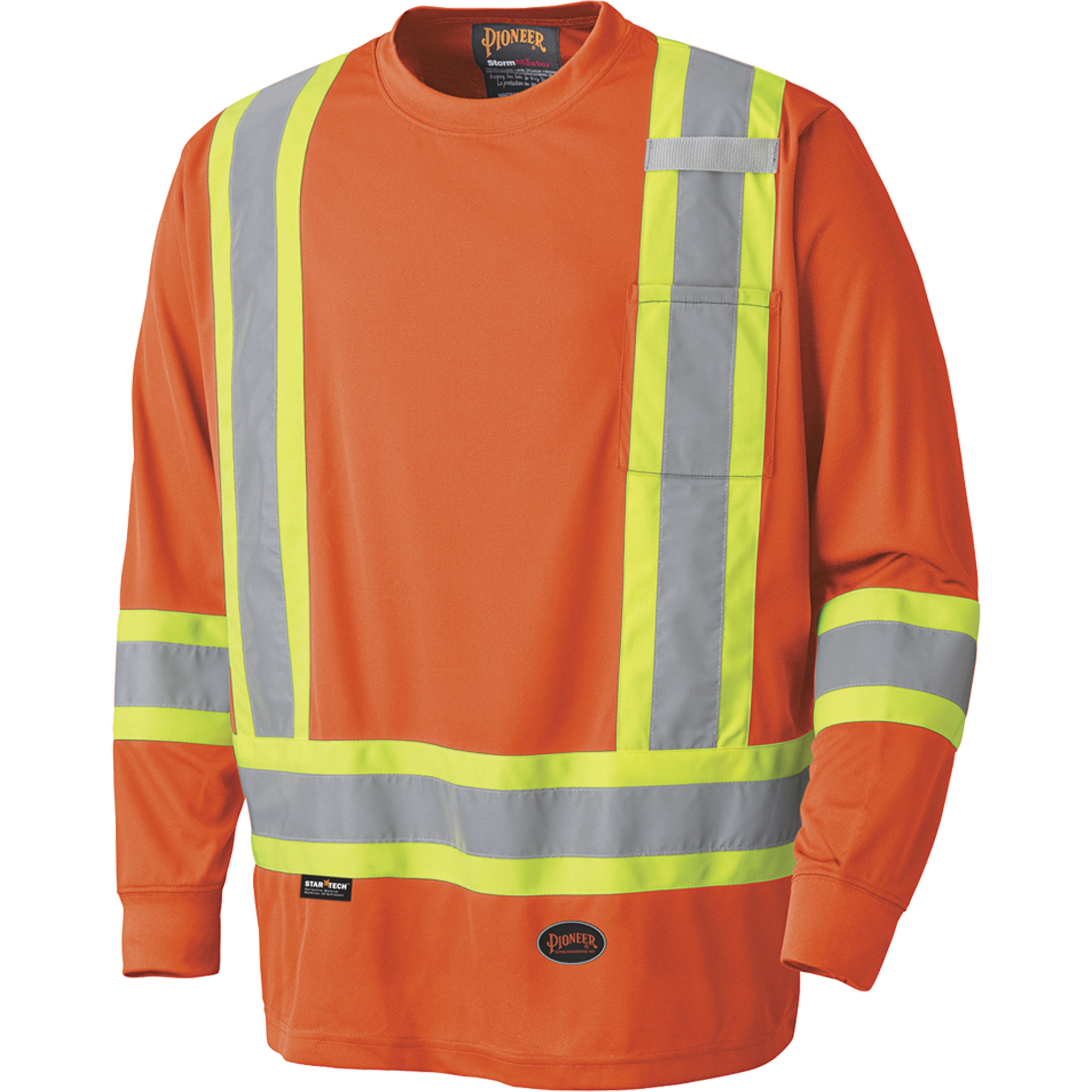 6995 Chandail haute visibilité à manches longues, Polyester, 4T-Grand, Orange haute visibilité