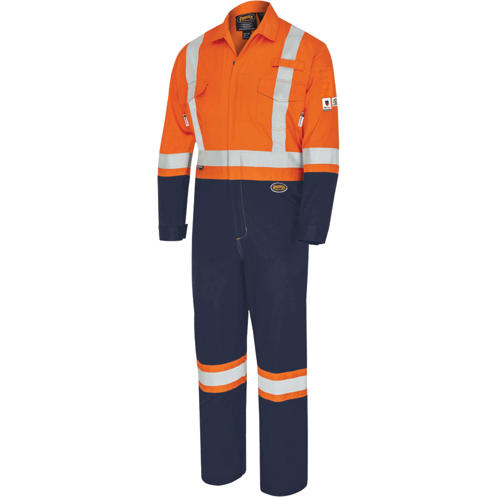 7702BB Combinaison de sécurité FR-TechMD 2 tons, Taille 44, Bleu marin/Orange, 10 cal/cm²