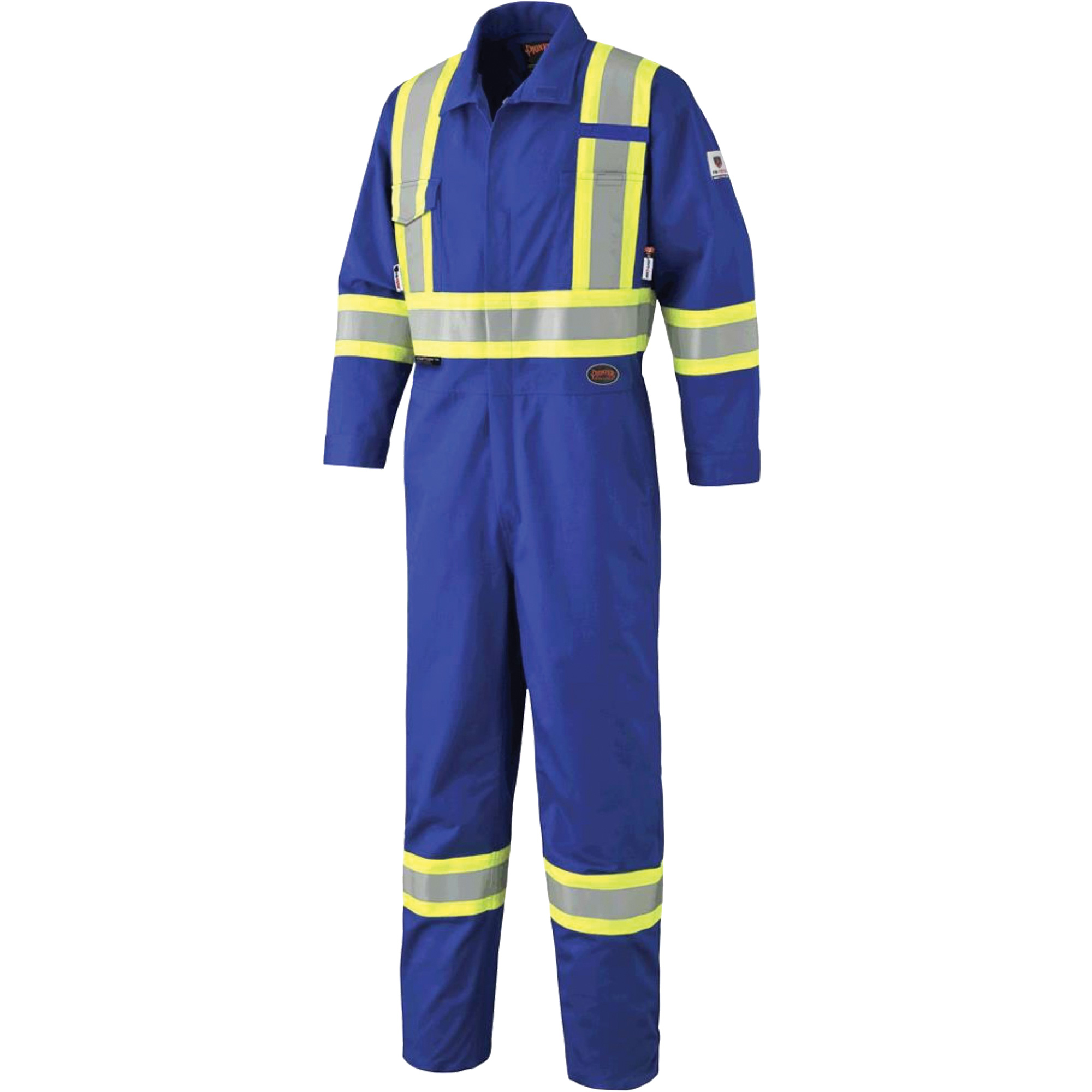 7706 Combinaison ignifuge FR-TechMD avec fermetures à glissière aux jambes, Taille 42, Bleu royal, 9,7 cal/cm²