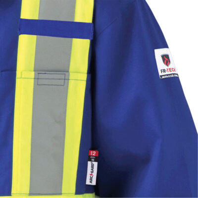 7706T Combinaison ignifuge FR-TechMD avec fermetures à glissière aux jambes, Taille 40 (grand taille), Bleu royal, 9,7 cal/cm²
