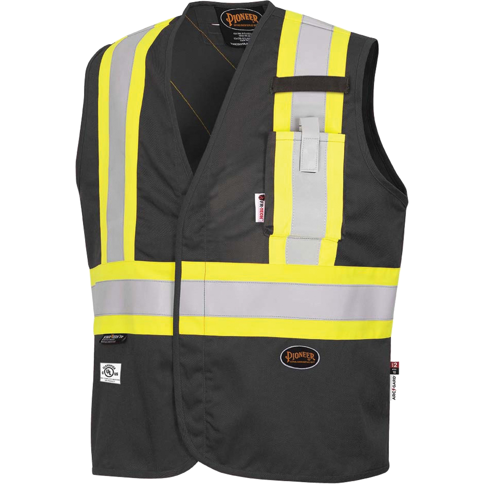 7729 Veste résistante aux arcs électriques FR-TechMD, Petit, Noir, 10 cal/cm²