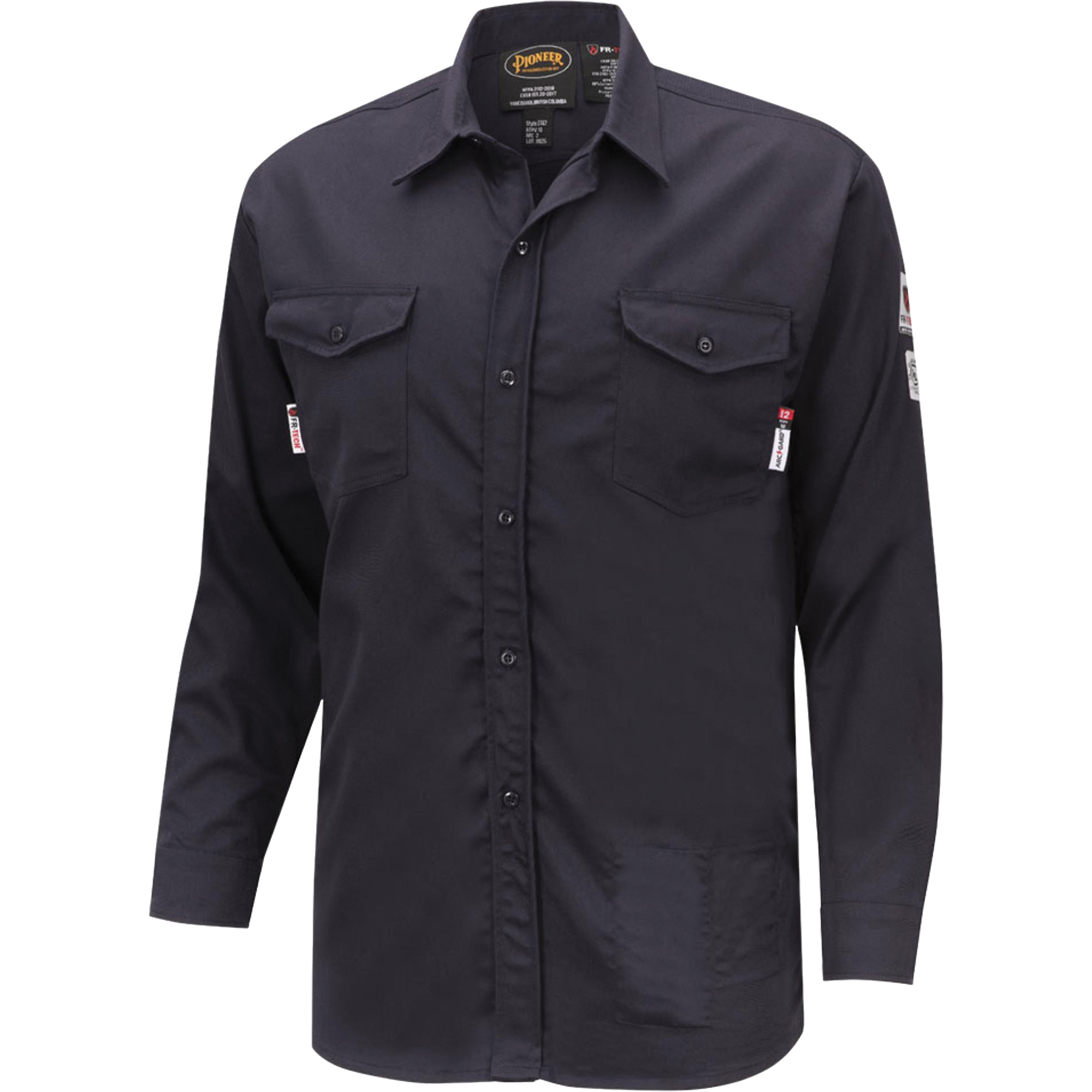 7742 Chemise de sécurité ignifugée FR-TechMD, Grand, Bleu marin