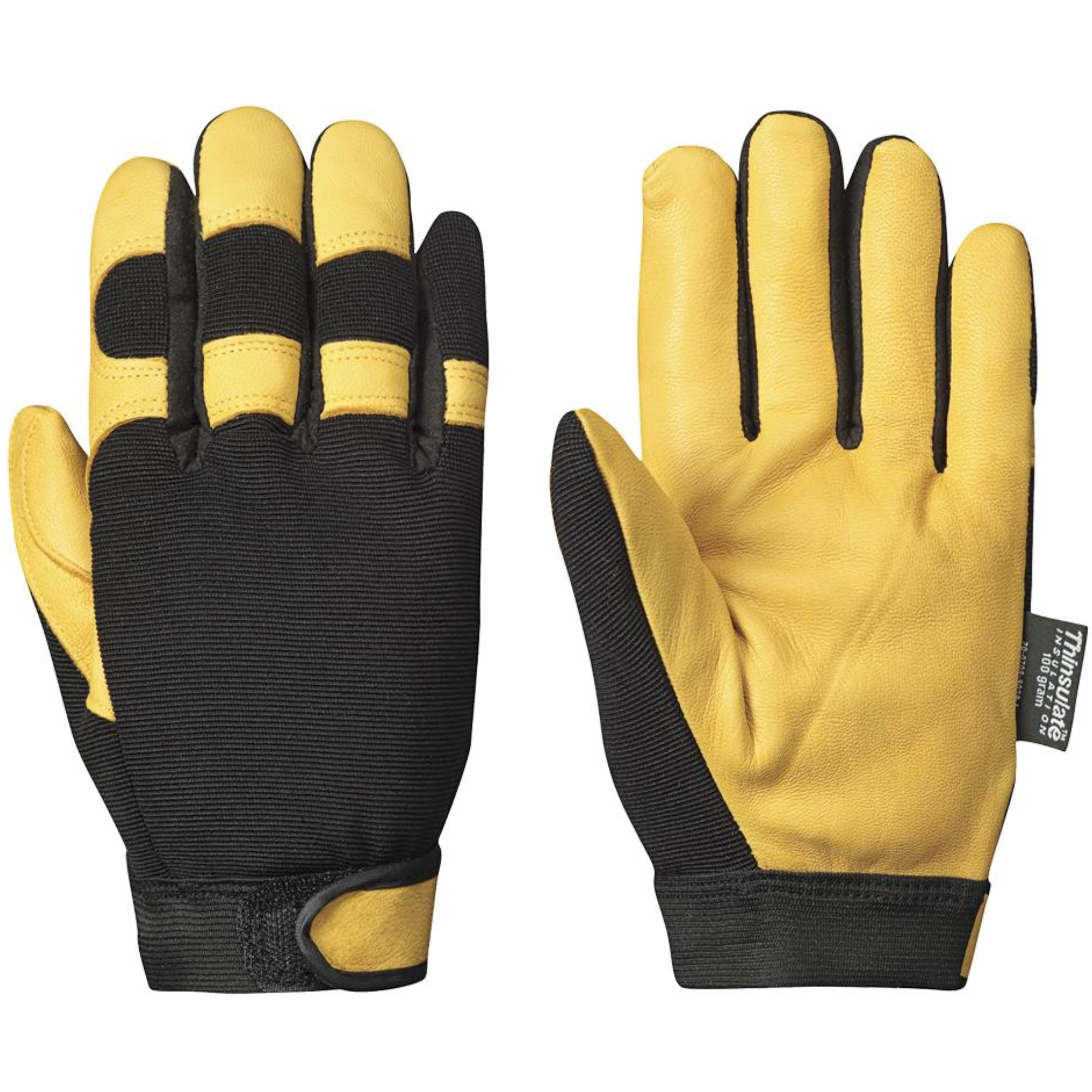 891 Gants ergonomiques isolés de mécanicien, Paume Cuir fleur de chèvre, Taille T-Grand