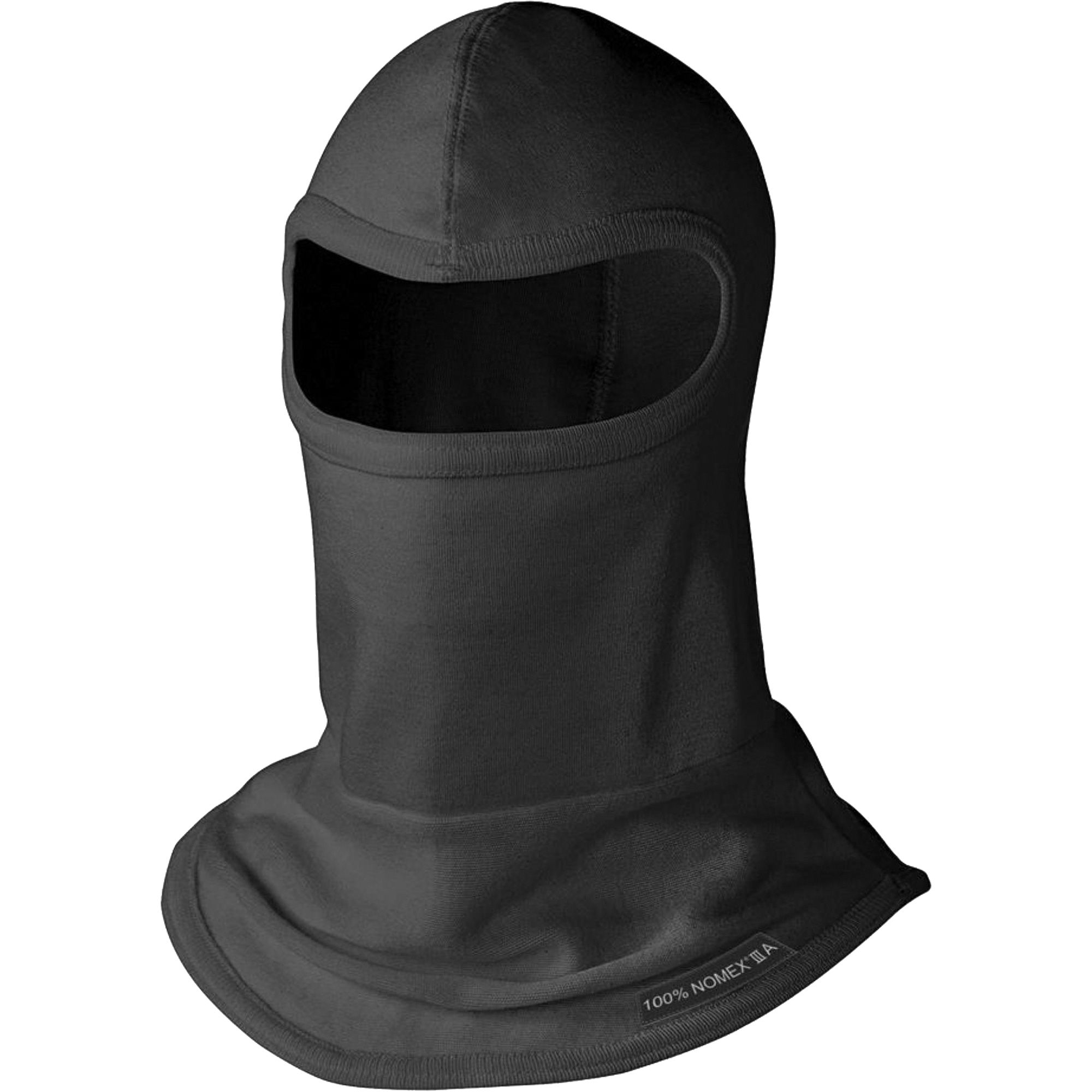 C214BK Cagoule à un trou en tricot moyen, Noir, NomexMD