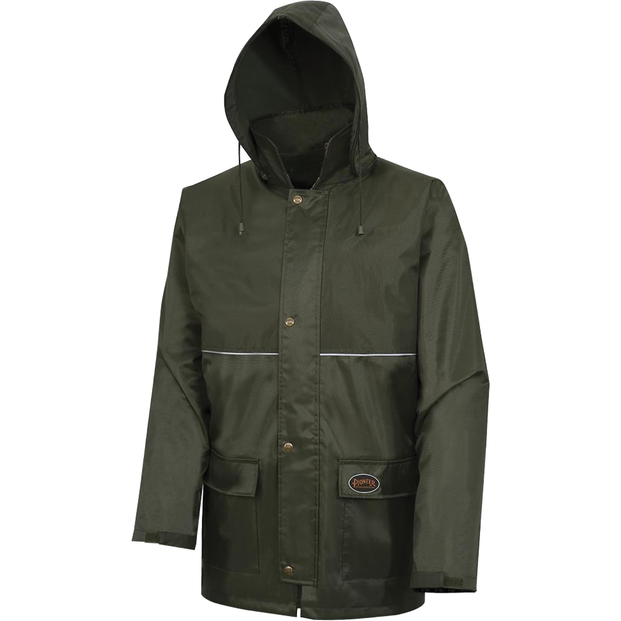 D8120J Manteau à capuchon indéchirable Nailhead pour planteur d'arbres, Polyester/PVC, 5T-Grand, Vert
