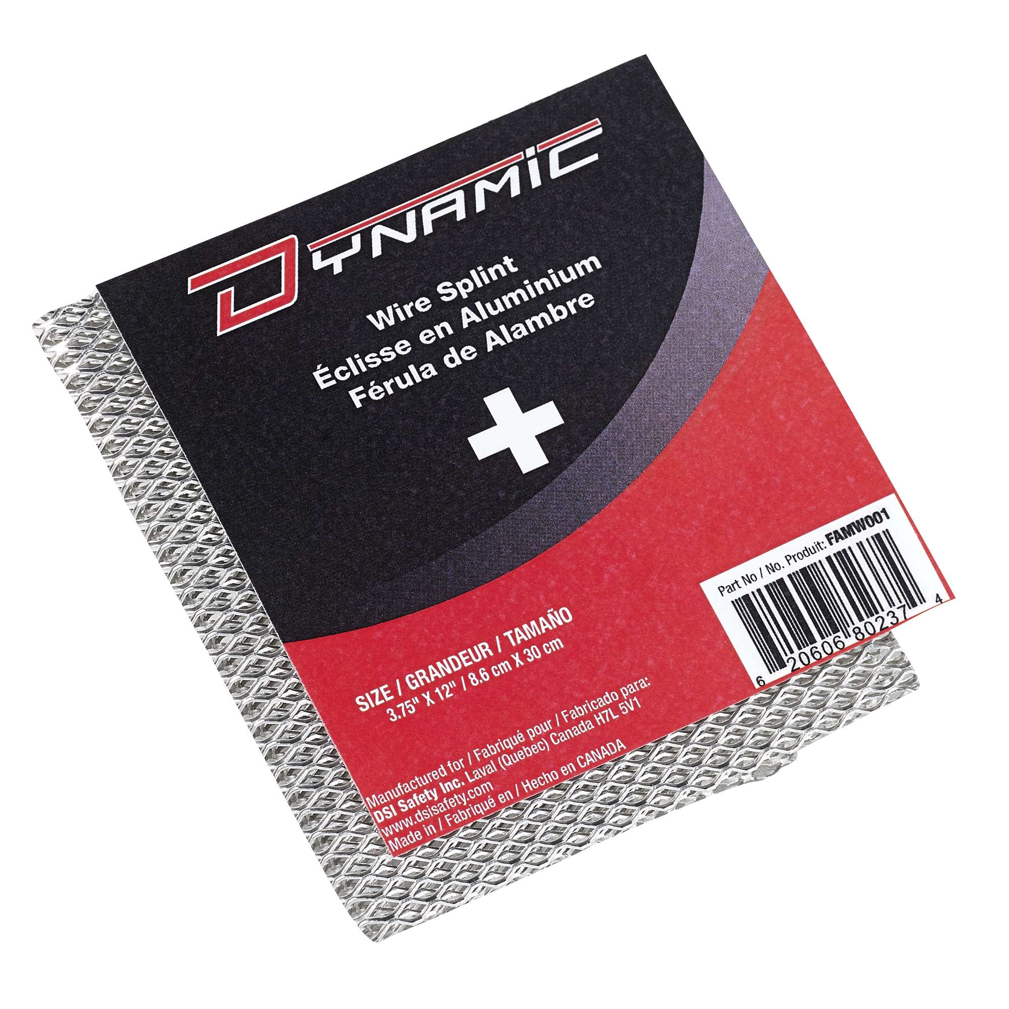 Attelles DynamicMC, Polyvalent, Fil d'aluminium, 12", Classe 1