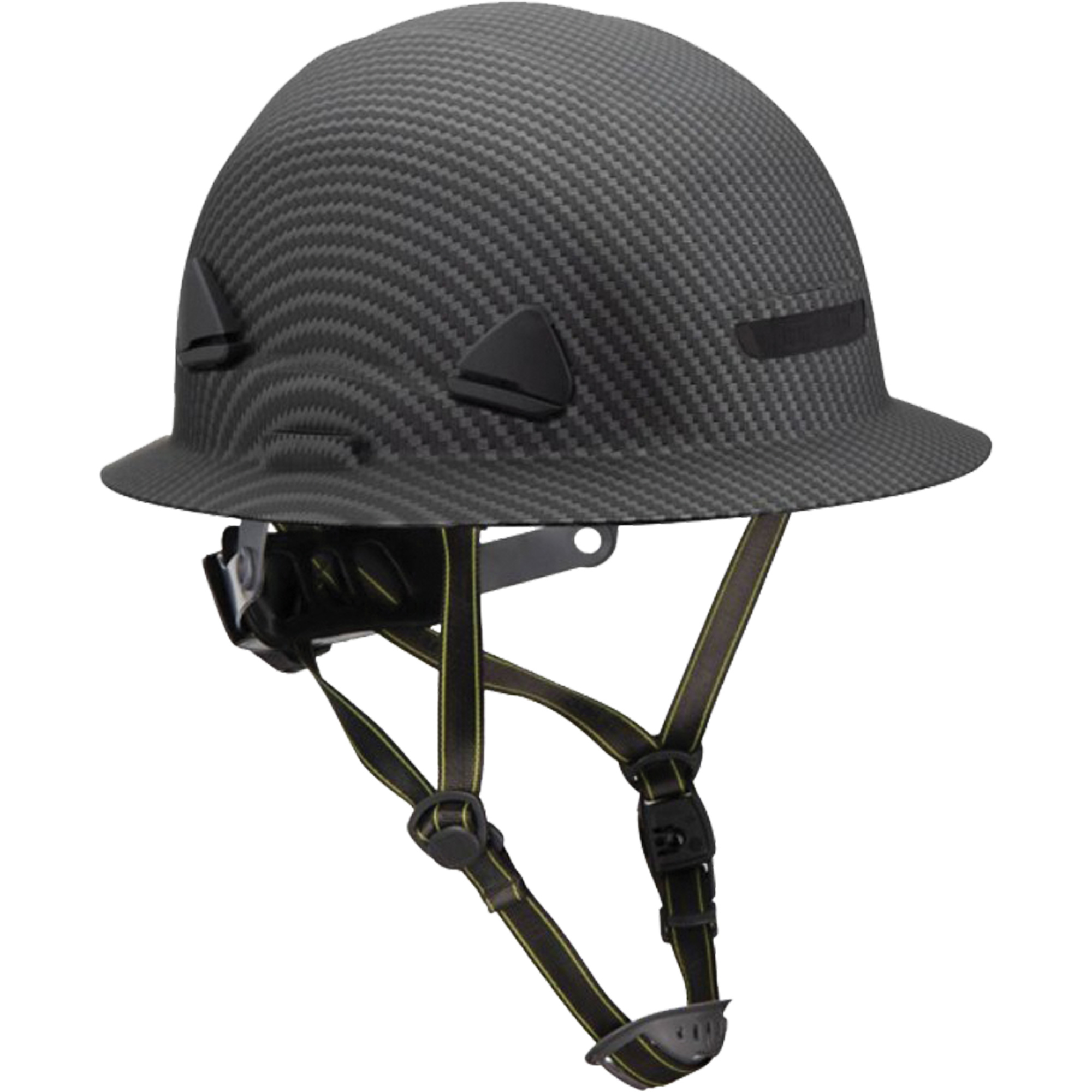 Casque Fibre Metal de style escalade avec bordure complète, Répond aux normes CSA type 2, Suspension Rochet, Non ventilé