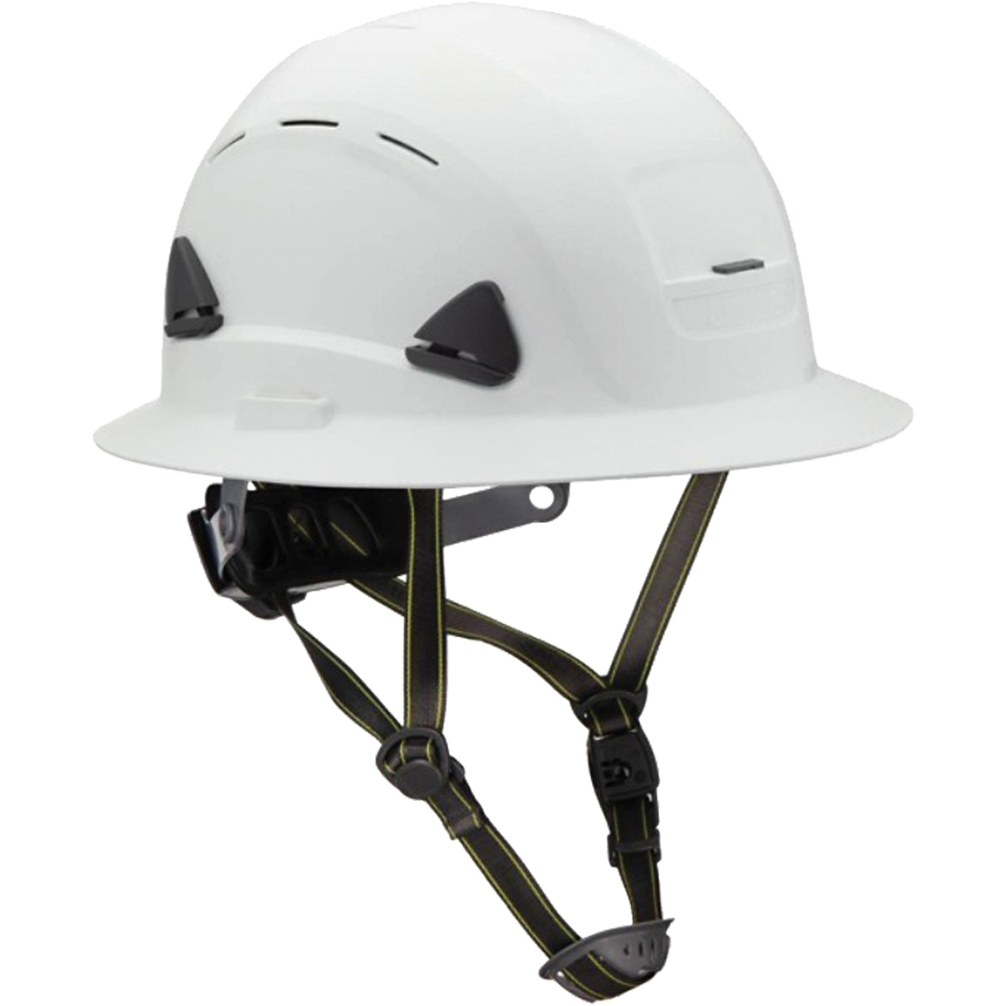 Casque Fibre Metal de style escalade avec bordure complète, Répond aux normes CSA type 2, Suspension Rochet, Ventilé