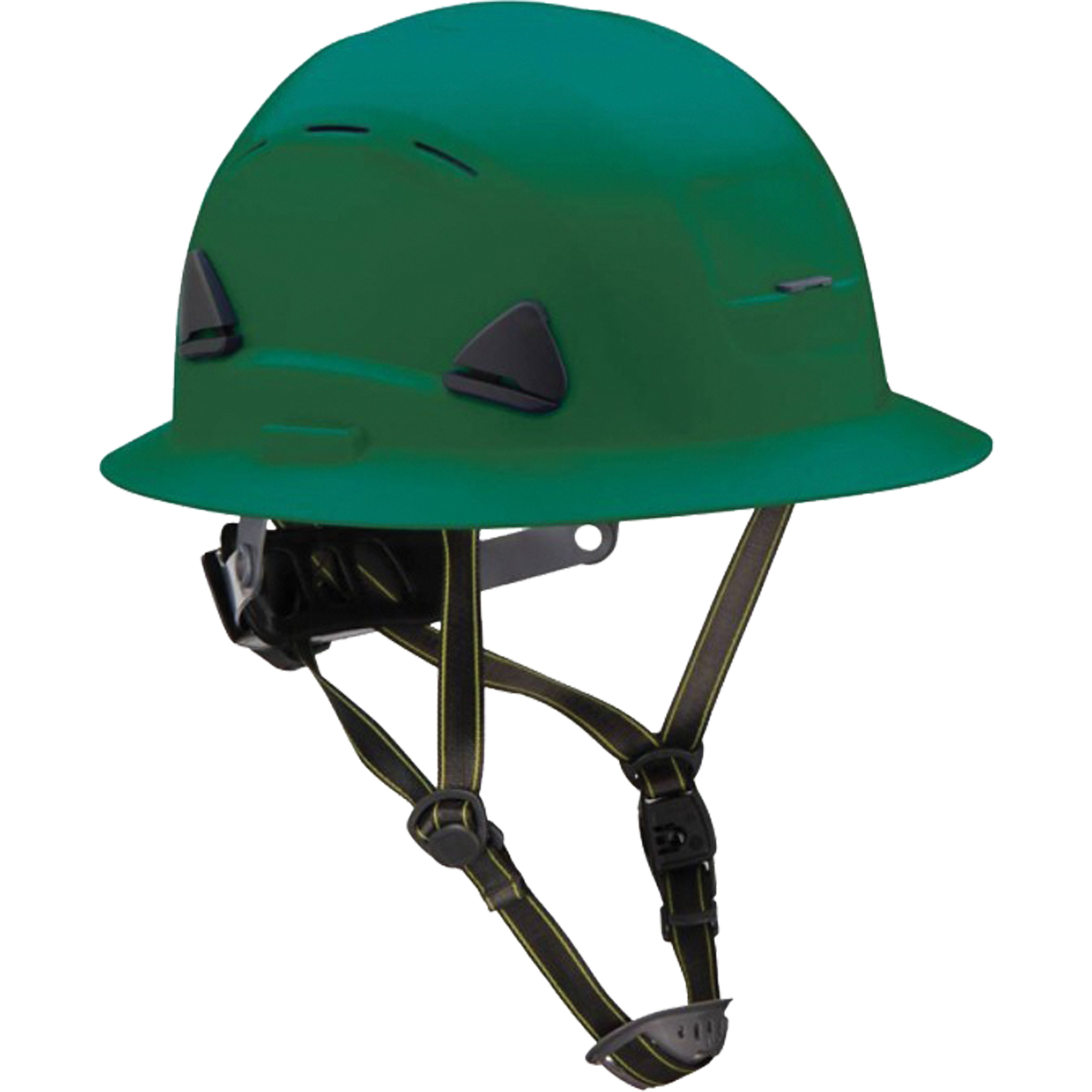 Casque Fibre Metal de style escalade avec bordure complète, Répond aux normes CSA type 2, Suspension Rochet, Ventilé