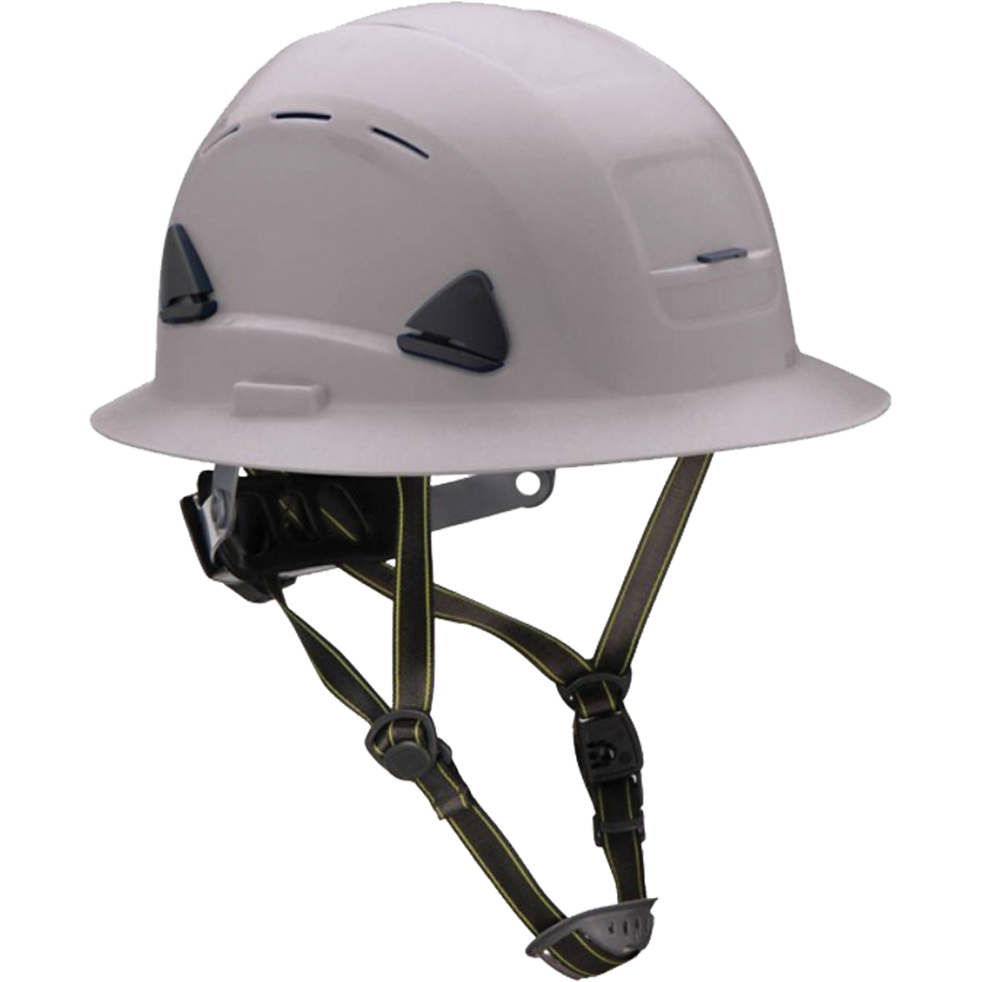 Casque Fibre Metal de style escalade avec bordure complète, Répond aux normes CSA type 2, Suspension Rochet, Ventilé