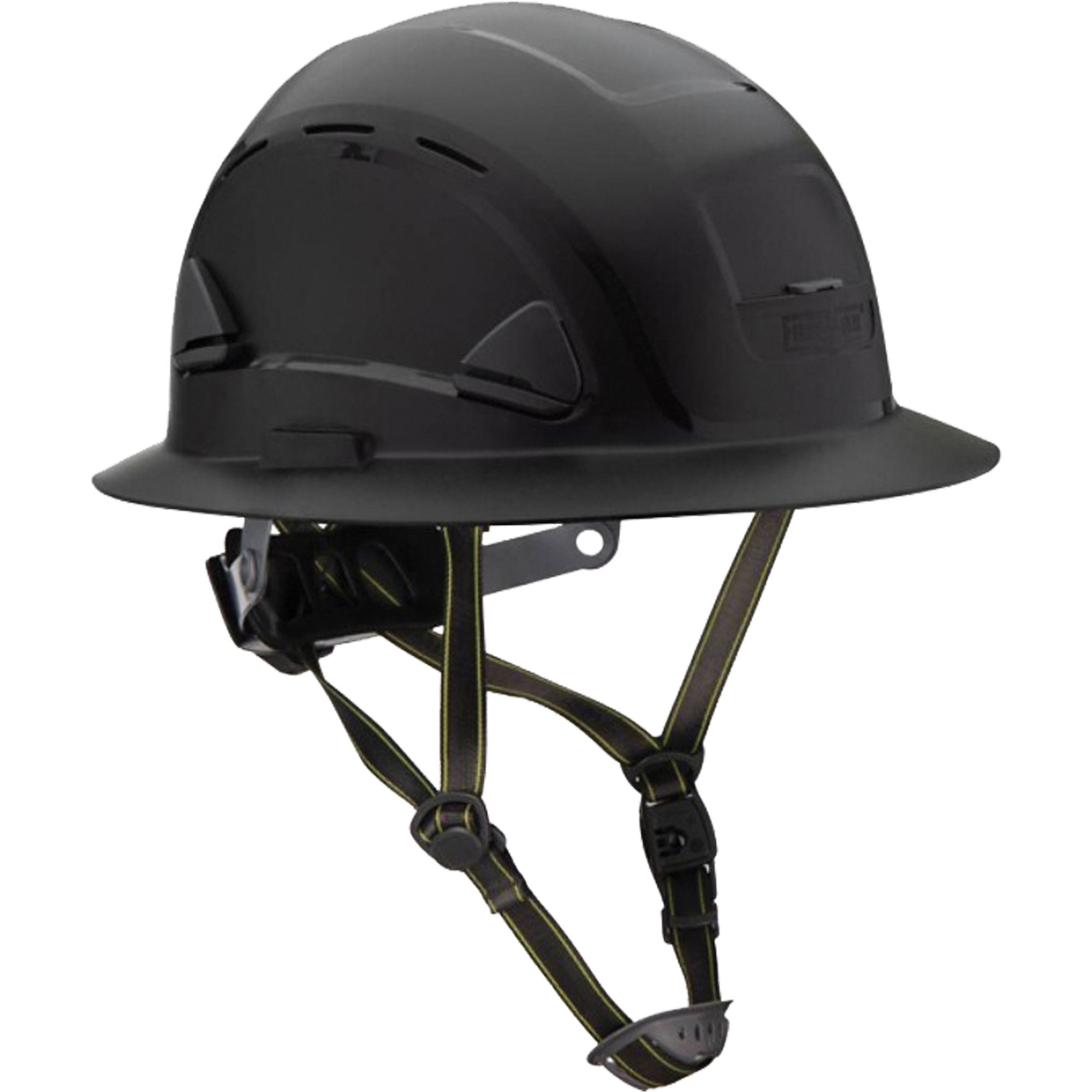Casque Fibre Metal de style escalade avec bordure complète, Répond aux normes CSA type 2, Suspension Rochet, Ventilé