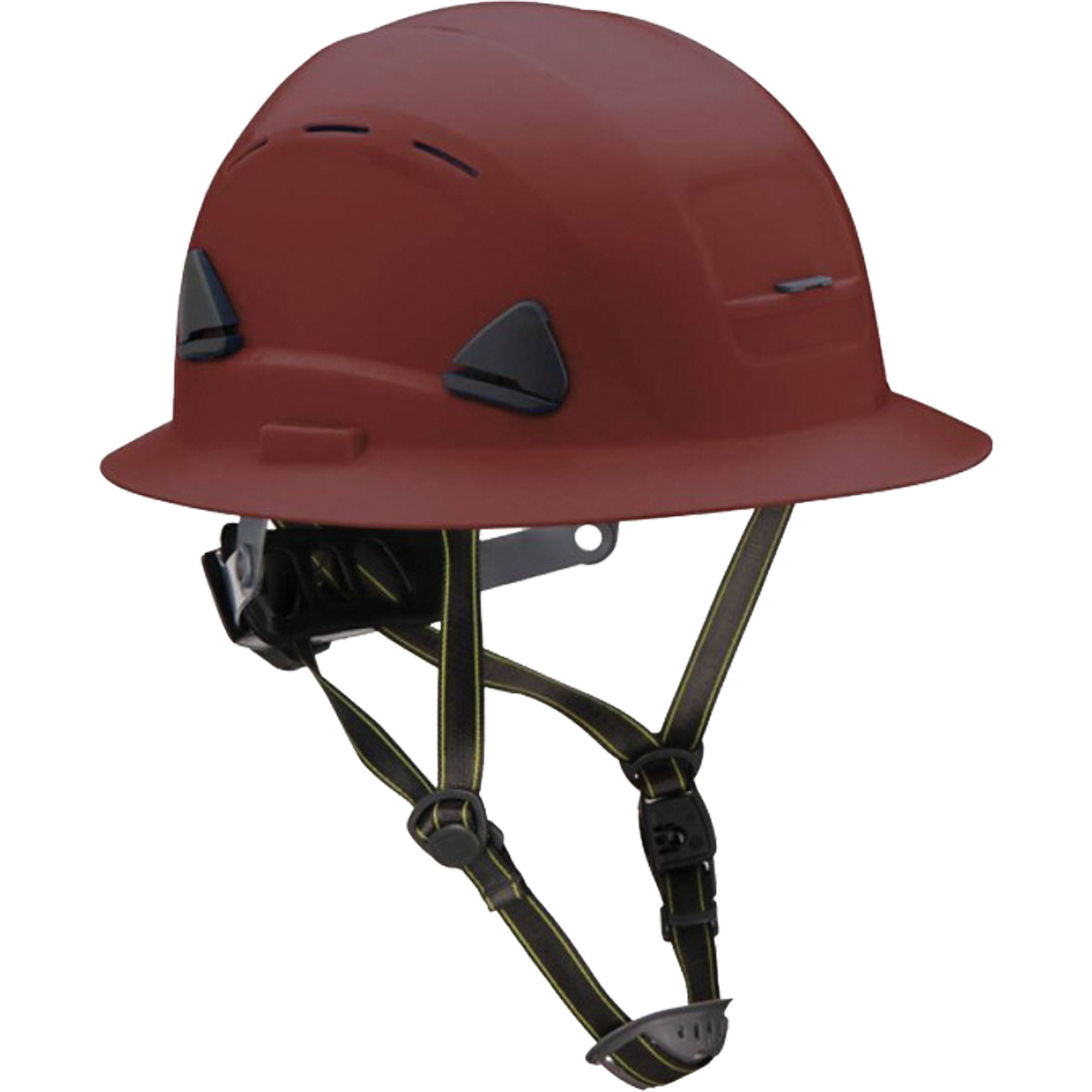 Casque Fibre Metal de style escalade avec bordure complète, Répond aux normes CSA type 2, Suspension Rochet, Ventilé