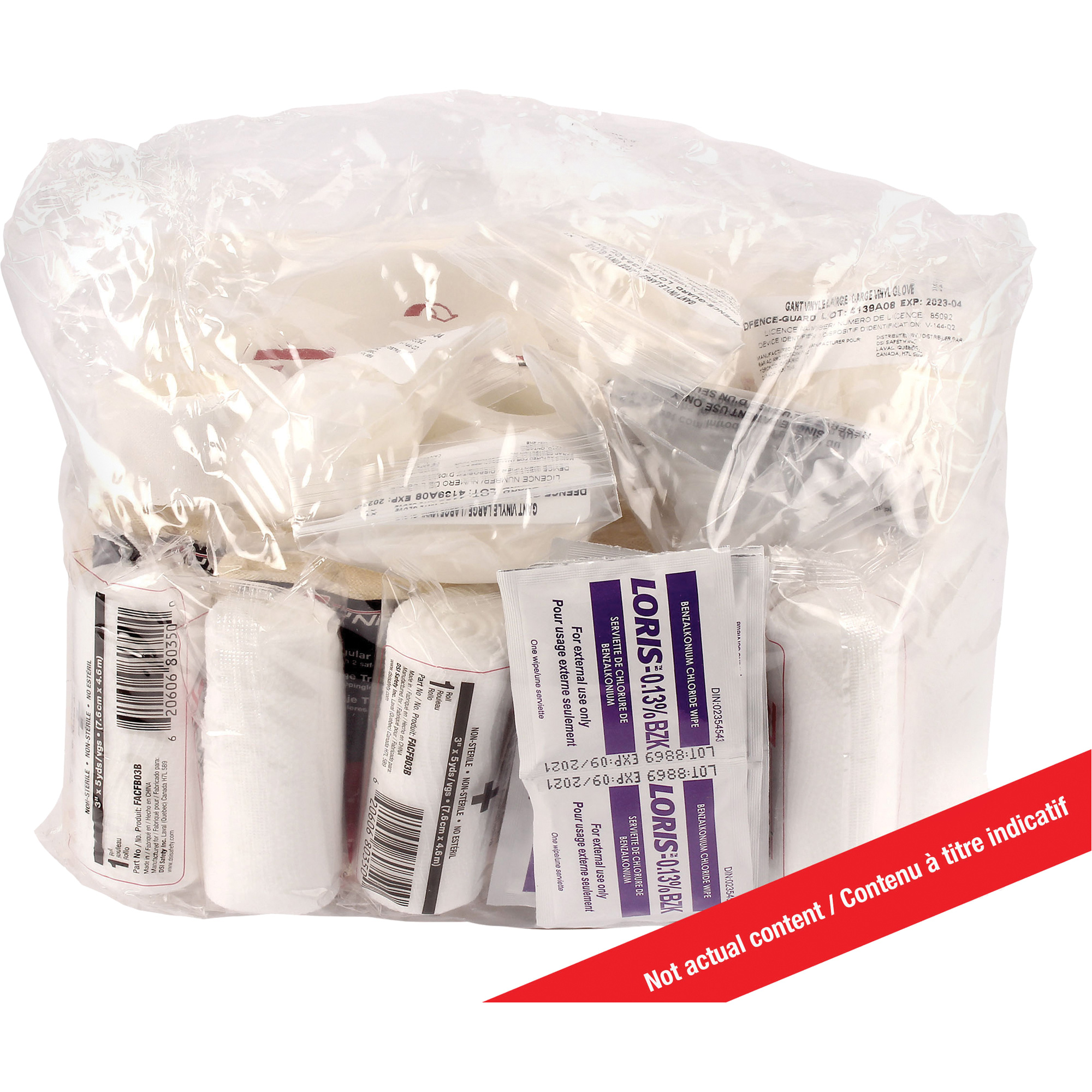 Ensemble de recharge pour trousse de premiers soins DynamicMC, Répond à la norme CSA Z1220-17 type 3 environnements à haut risque, Grand (51-100 travailleurs), Classe 1