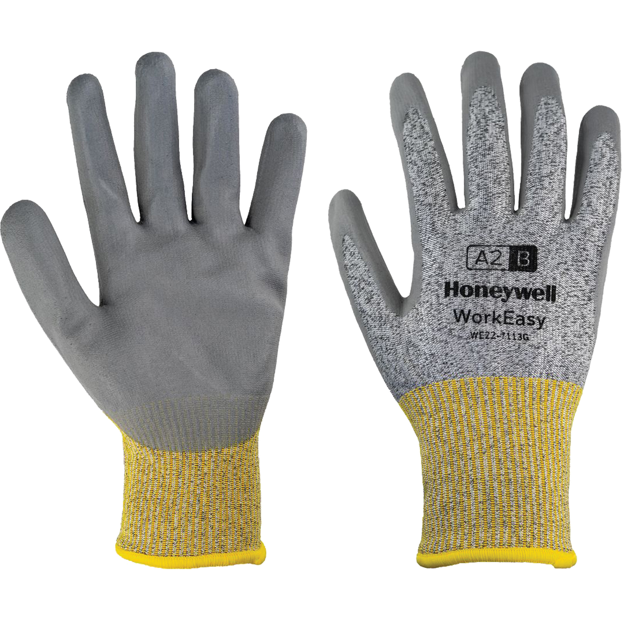 Gants de protection contre les coupures WorkEasy, Taille 2T-Grand/11, Calibre 13, Revêtement Polyuréthane, Enveloppe en PEHP/Fibre de verre, ASTM ANSI niveau A2/EN 388 niveau B