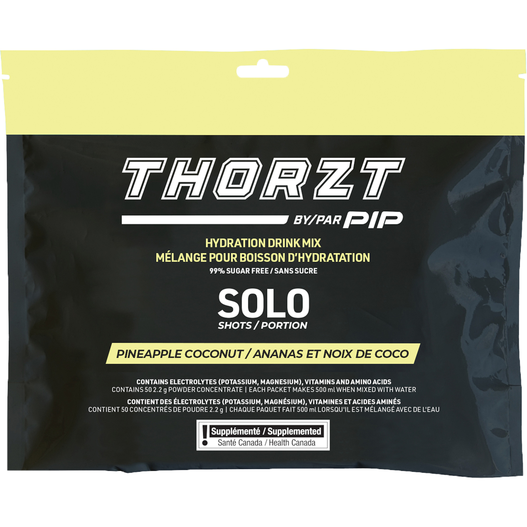 Mélange de boisson hydratante sans sucre en portion unique THORZTMC, Emballage-portion, Ananas-noix de coco