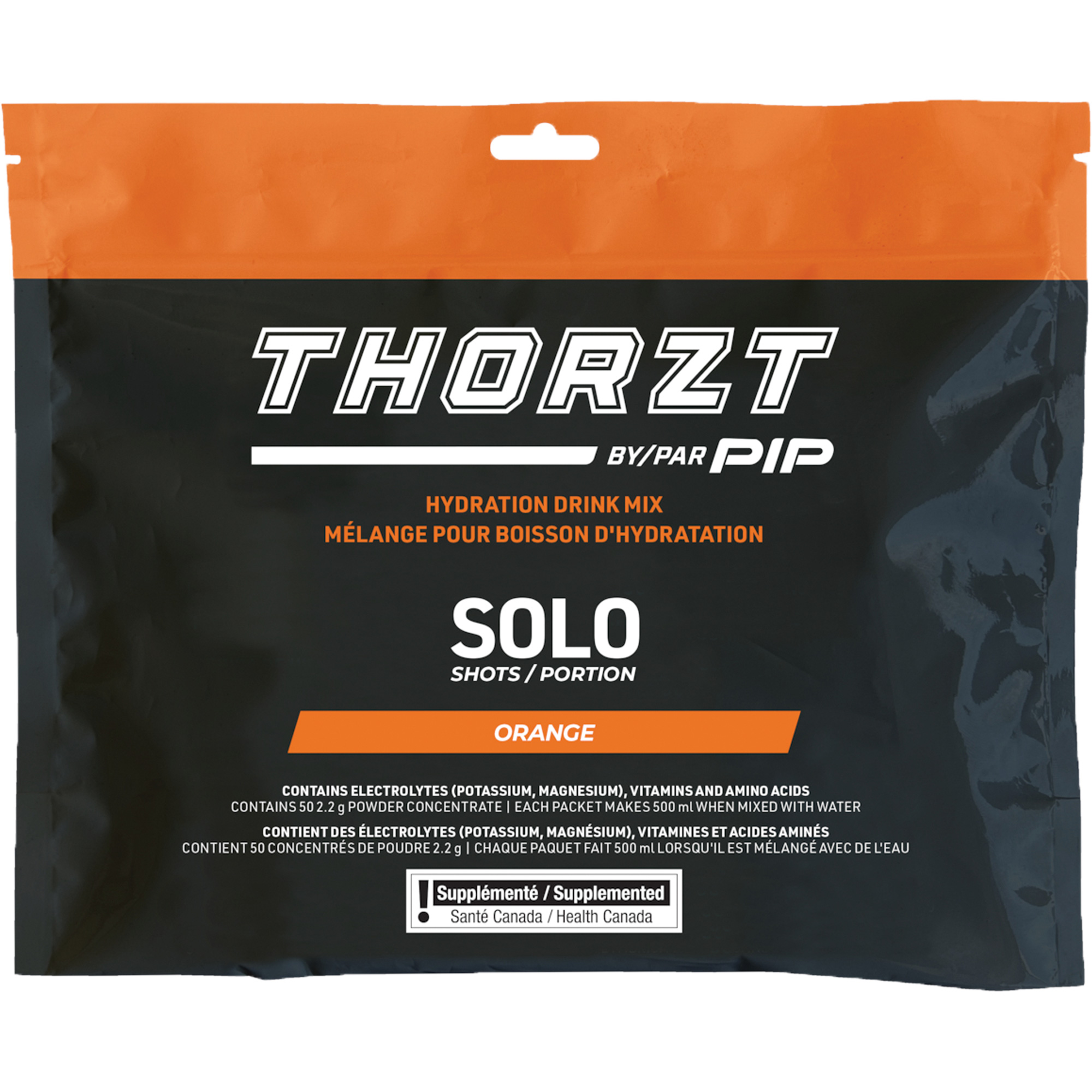 Mélange de boisson hydratante sans sucre en portion unique THORZTMC, Emballage-portion, Orange