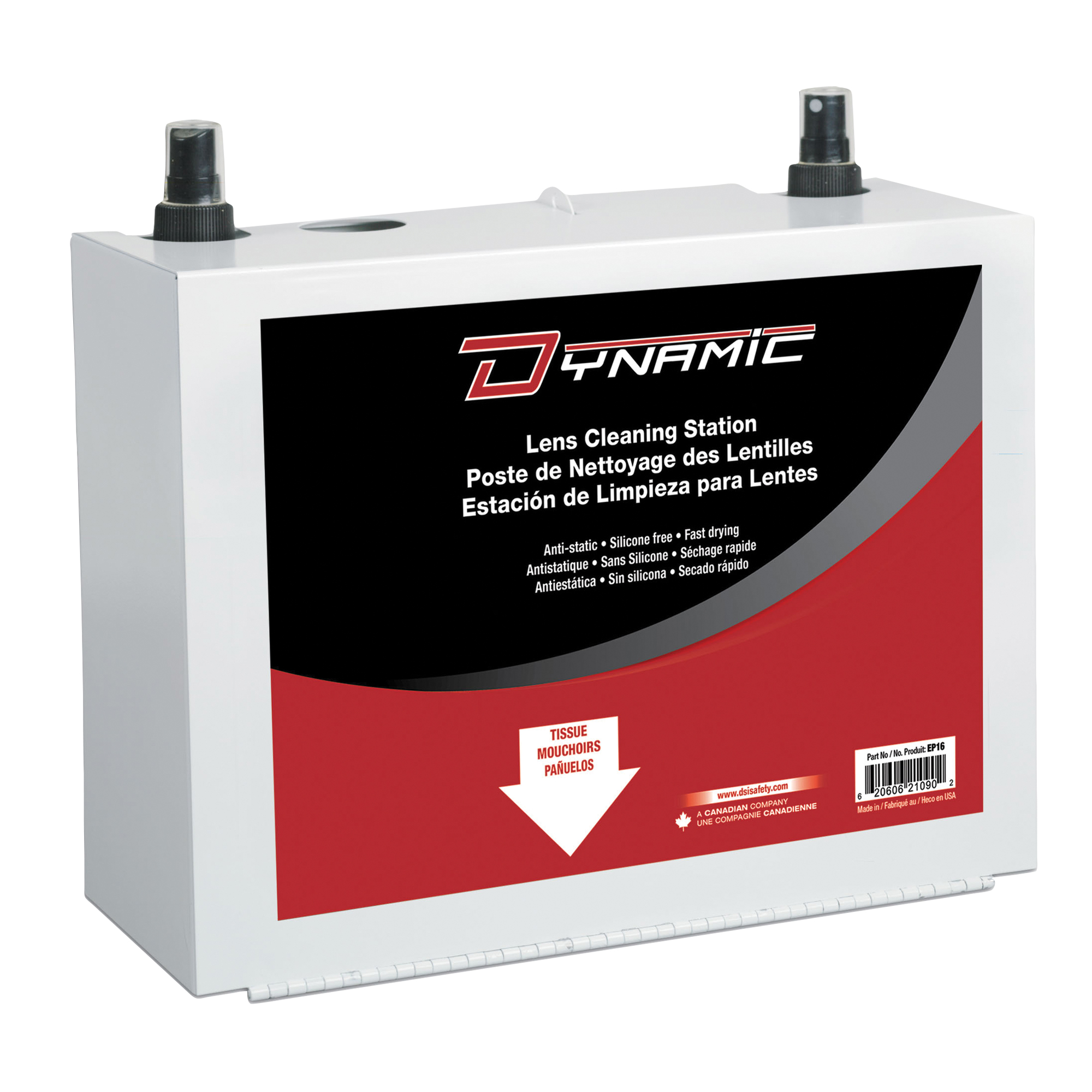 Poste de nettoyage de lentilles DynamicMC, Métal, 8" lo x 5" p x 6" h