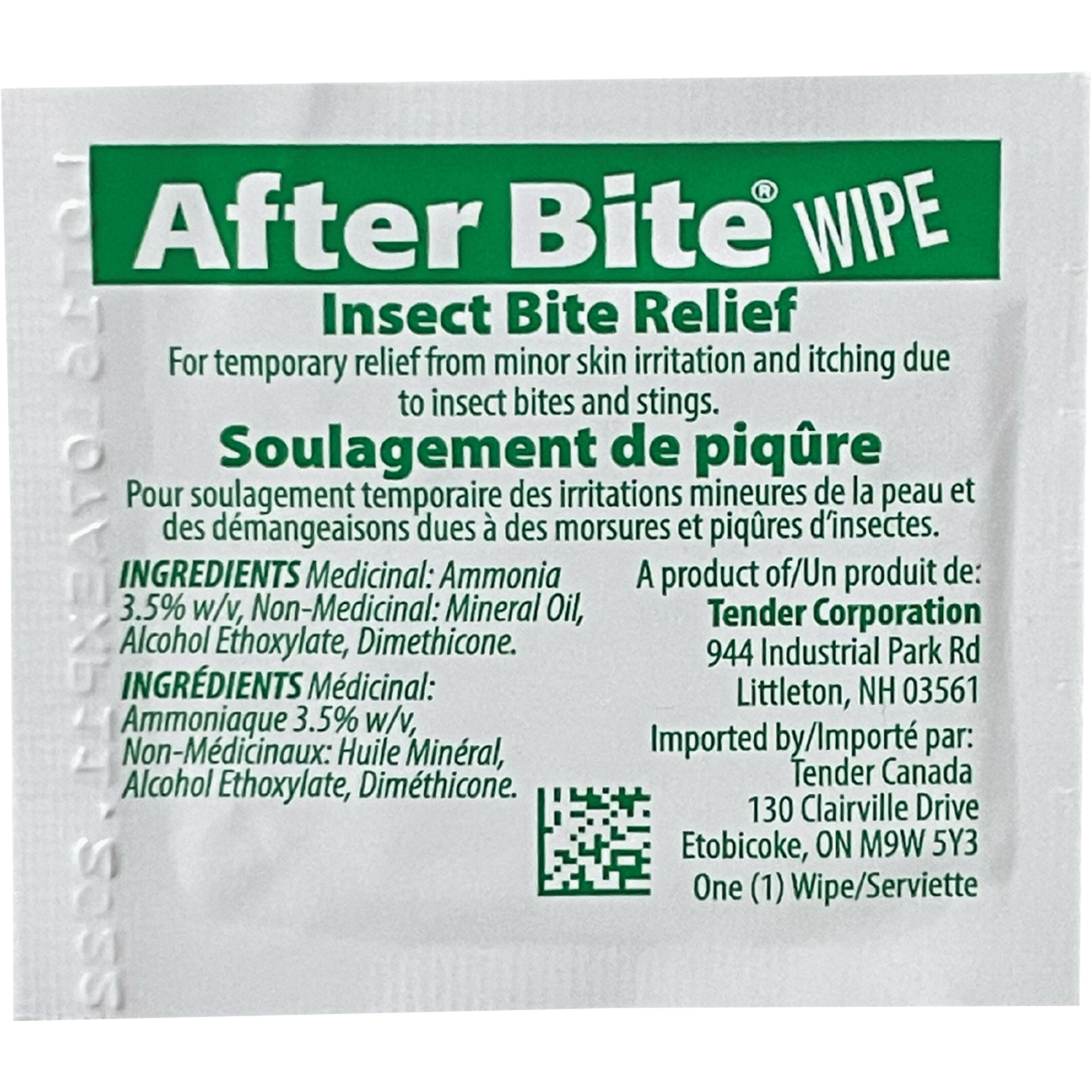 Tampons pour soulagement des piqûres d'insectes After Bite
