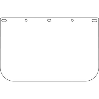 Visière découpée à l'emporte-pièce DynamicMC, Polycarbonate, Teinte Transparent