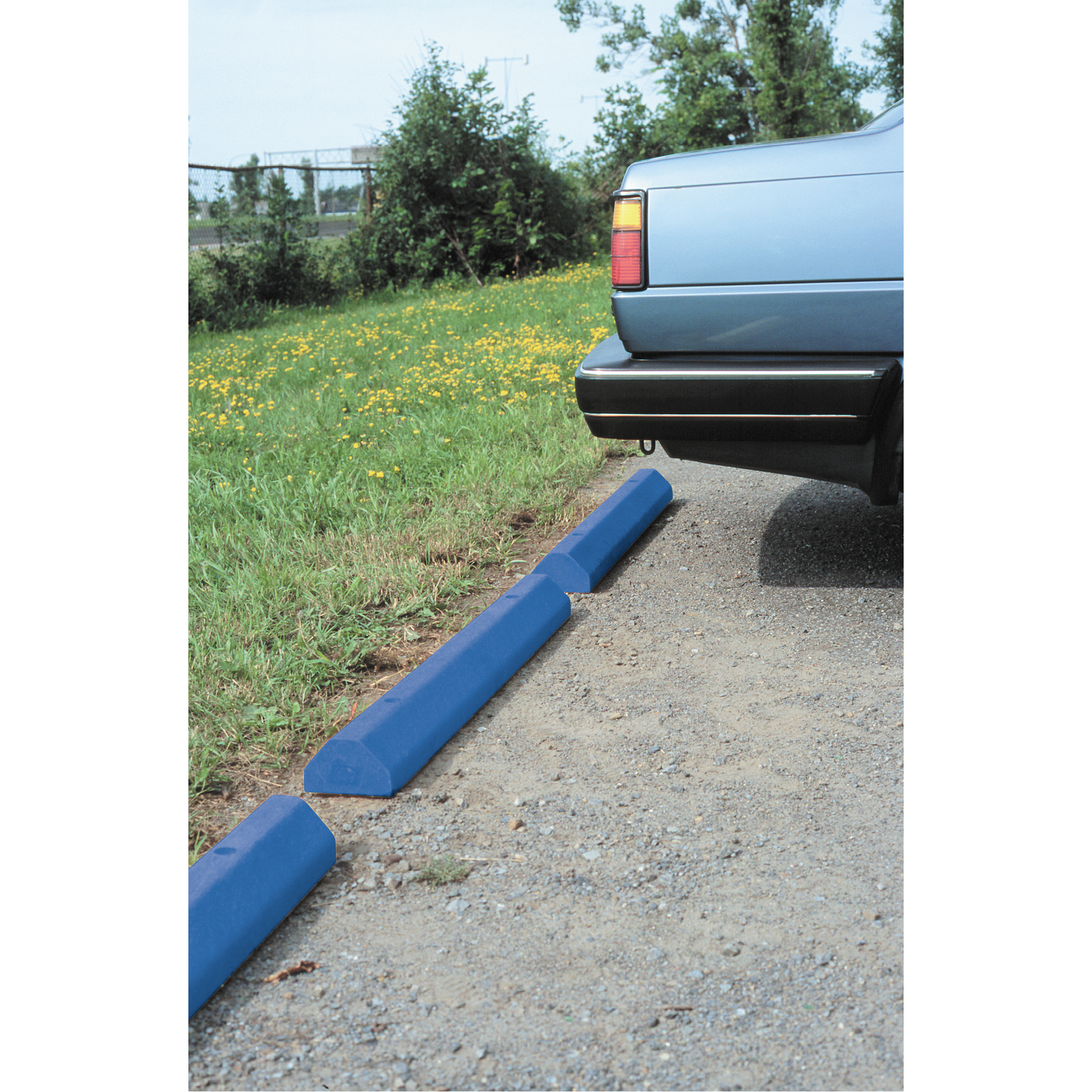 Butoirs pour voitures, Plastique, 6' l, Bleu