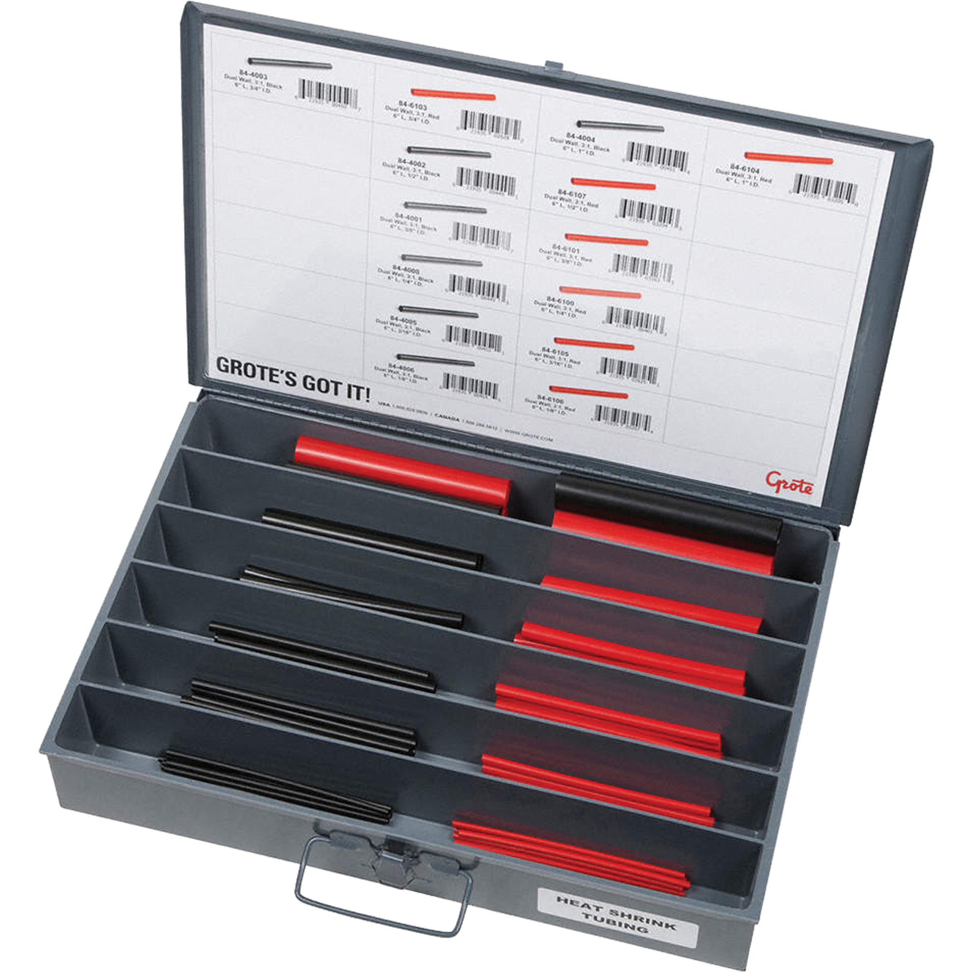Plateau d'assortiment de tube à thermorétrécissement