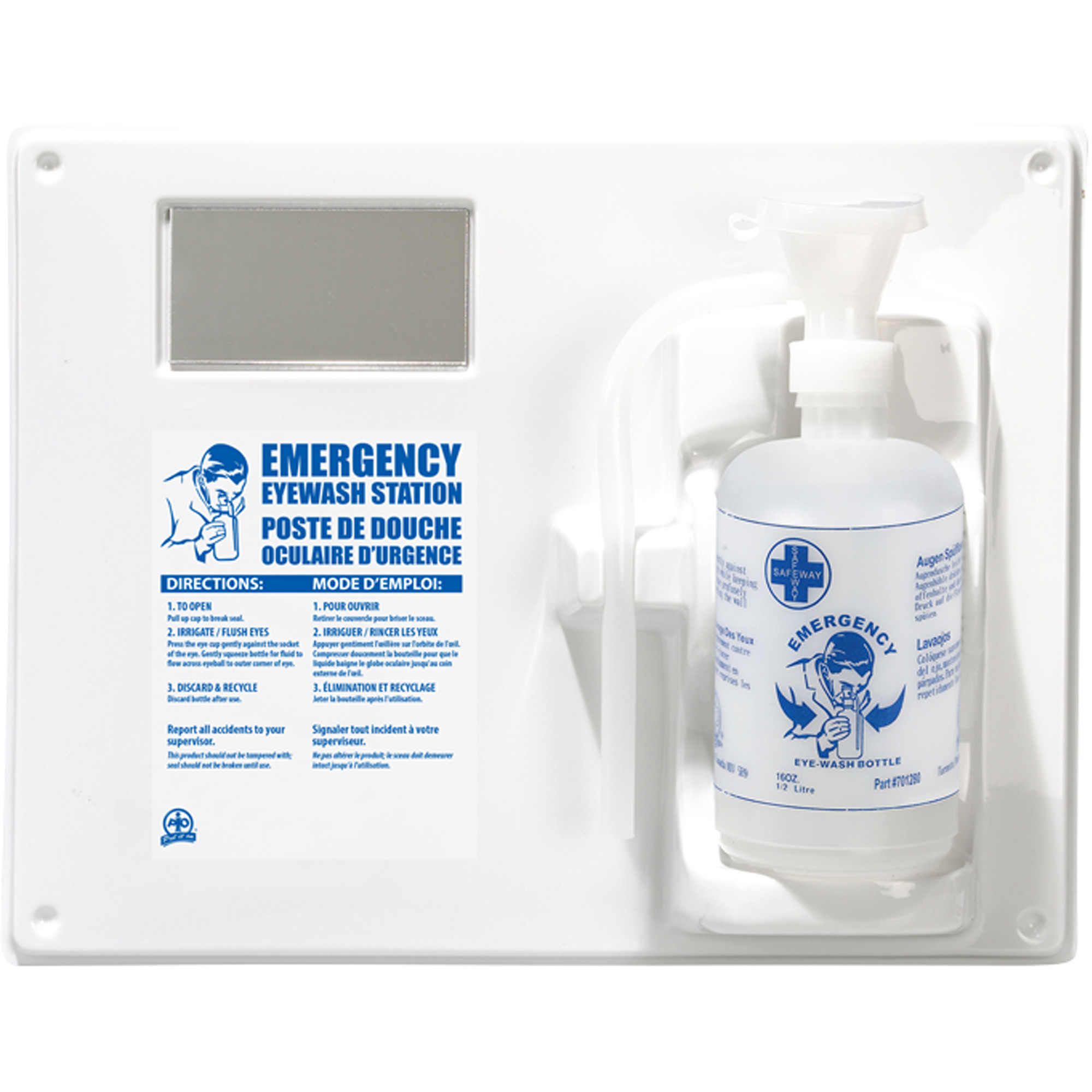 Poste de douche oculaire - Poste simple a/bouteille vide