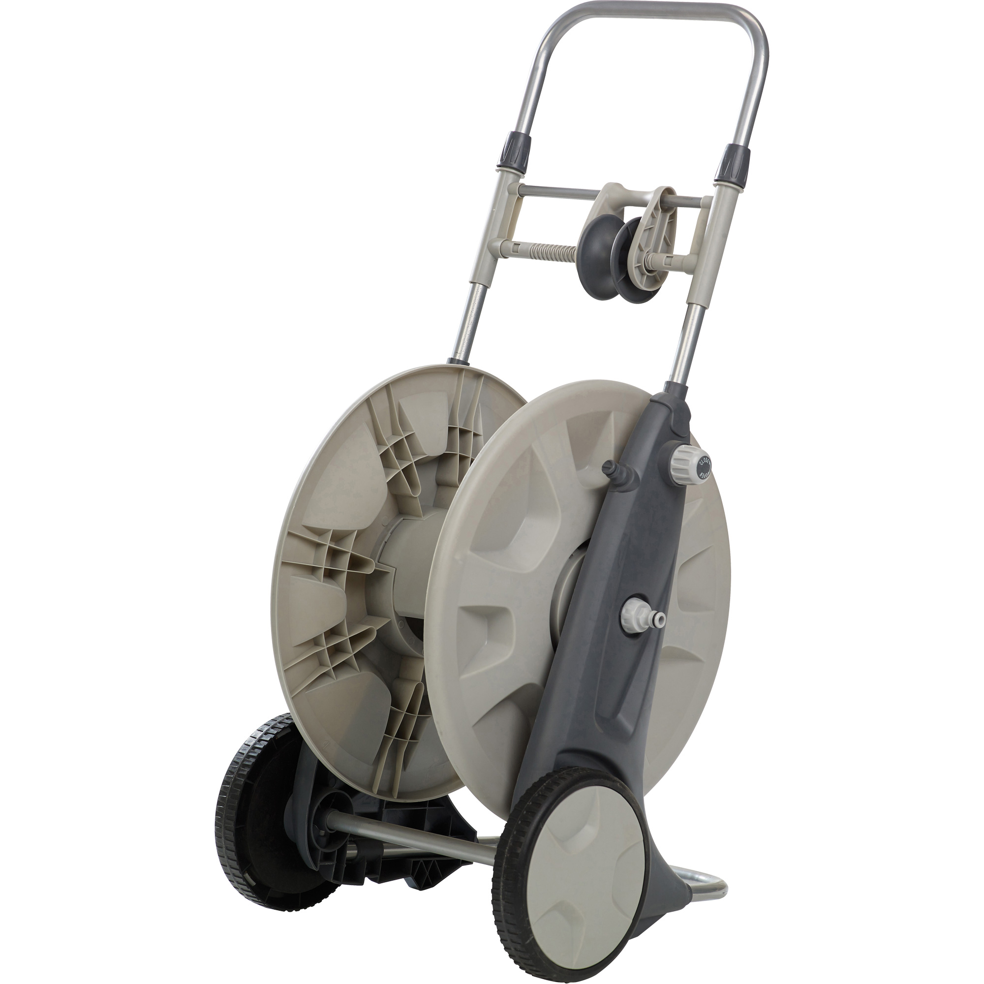Chariot pour dévidoir de tuyau avec guide